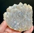 121 grams Drusy Blue‑Grey Chalcedony Slab with Barite “Stars” from Brazil