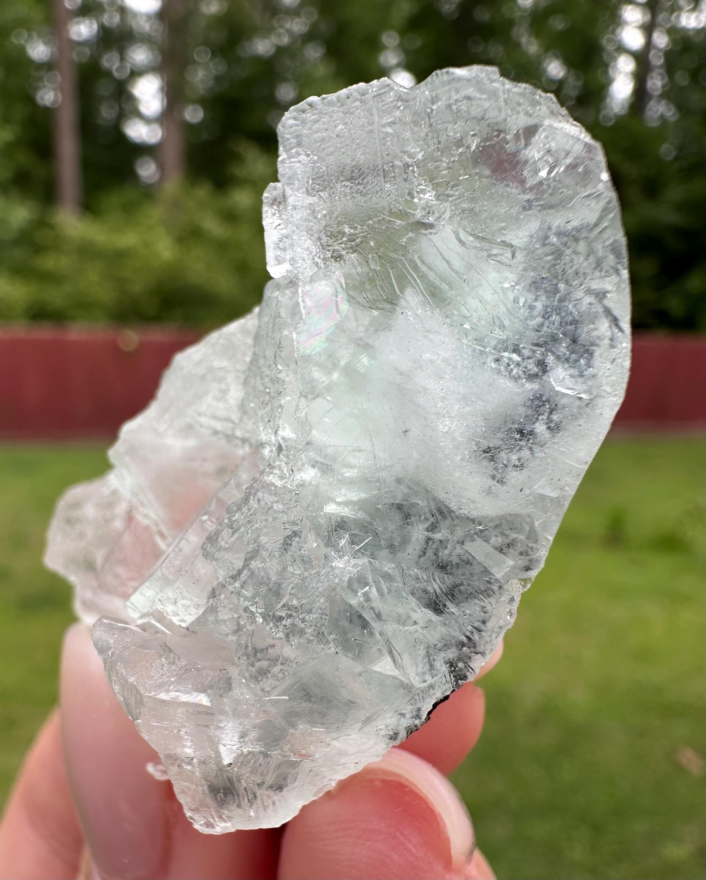 43 Grams Gentle Growth Translucent Light Green Cubic Fluorite Mini Cluster: Heart Healer and Focus Stone Embrace
