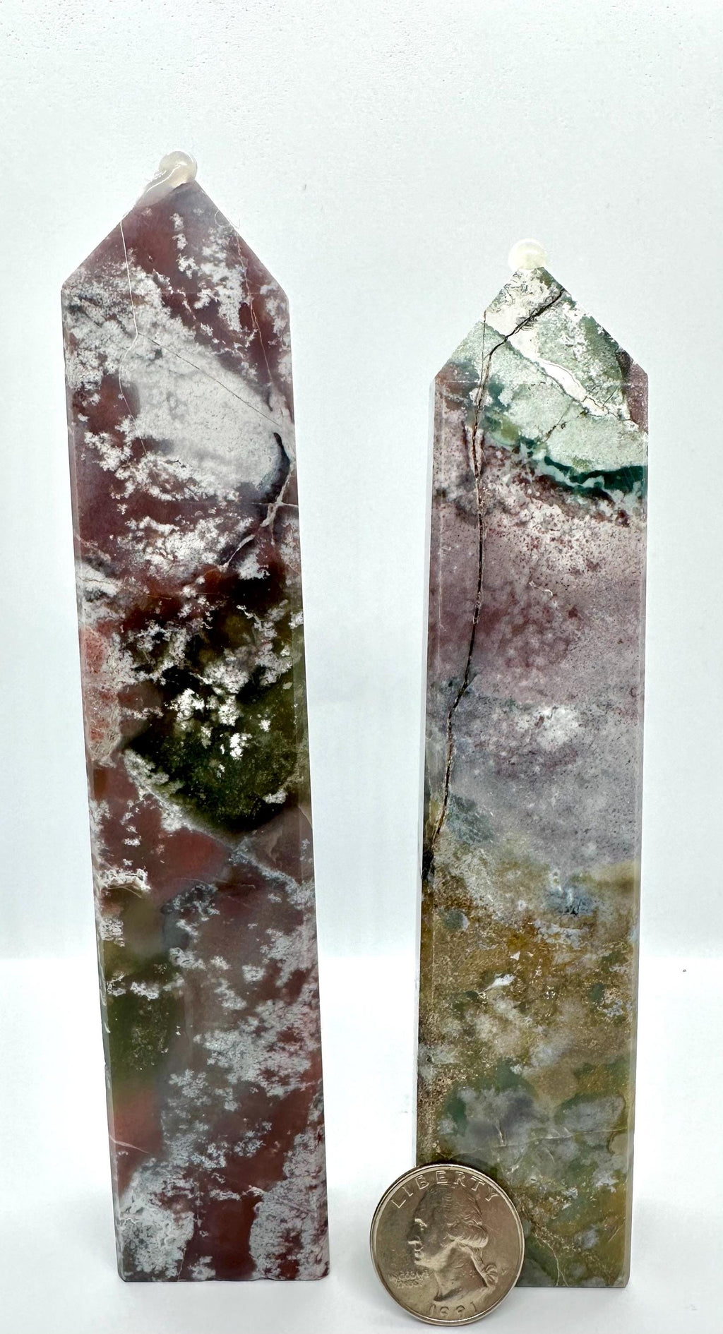 Pastel Colors Ocean Jasper Tower, Radiant Harmony from Madagascar