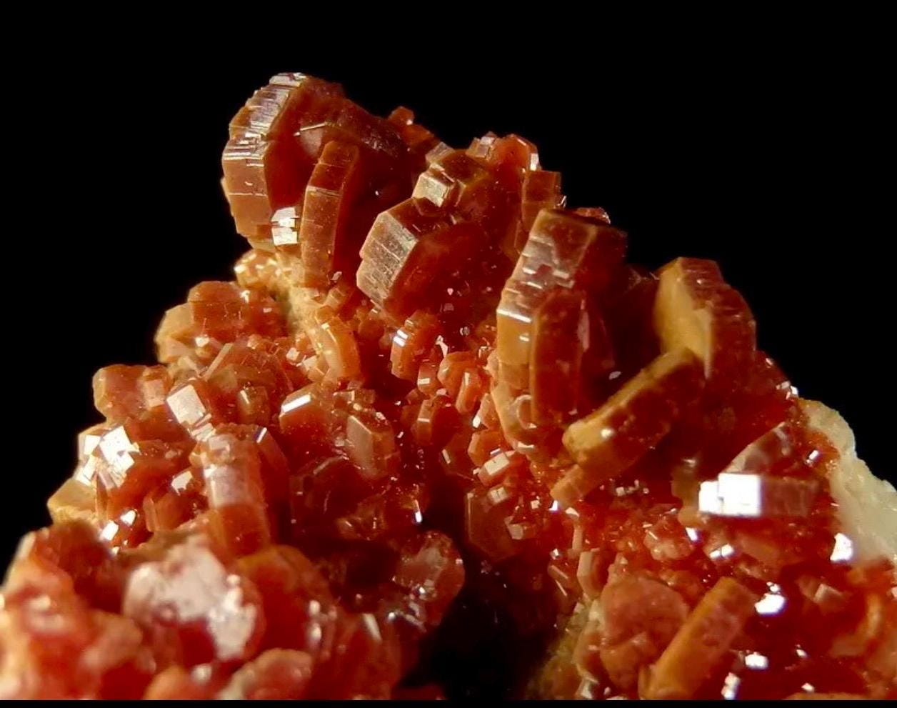 132 Grams Lustrous Vibrant Red and Orange Vanadinite from Morocco