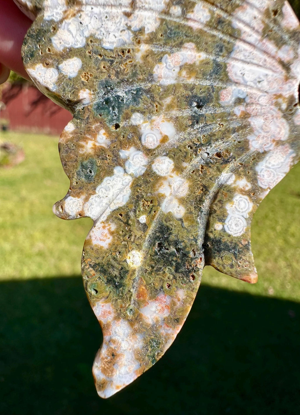 Orbicular Ocean Jasper Butterfly & Tower Set