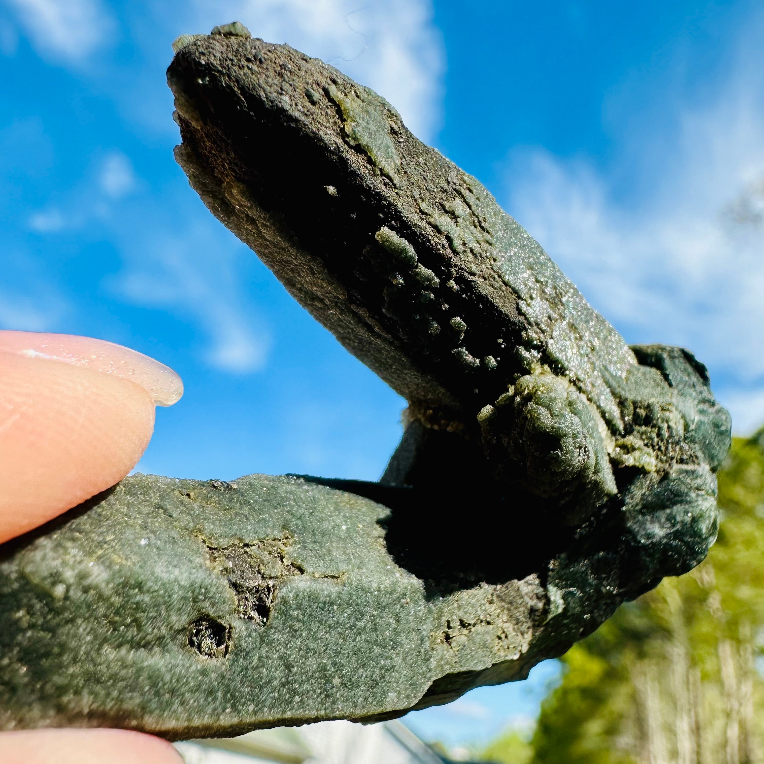 Green Actinolite Twin Point Cluster from Inner Mongolia