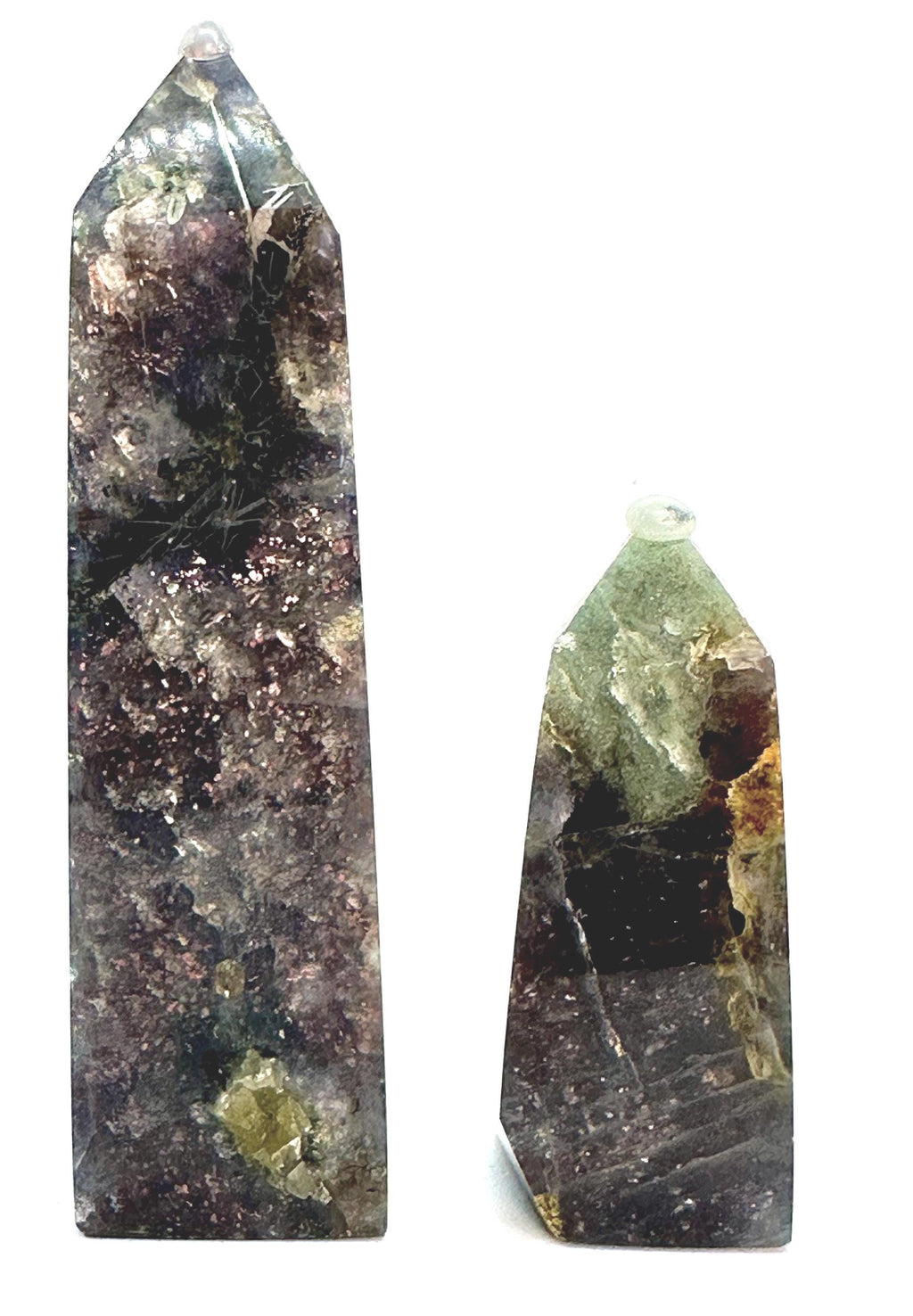 Bloodshot Iolite Tower Set Sourced From Madagascar