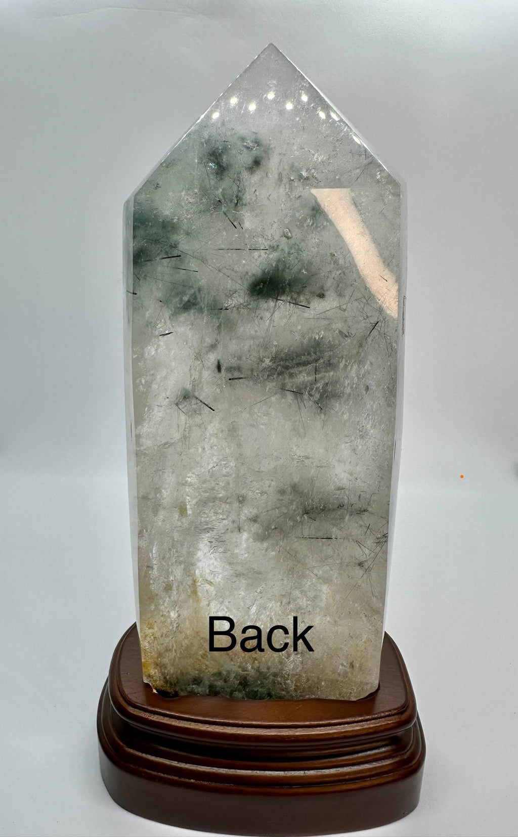 1187 Grams Storm in the Garden, Polished Garden Quartz with Black Needle Inclusion from Brazil