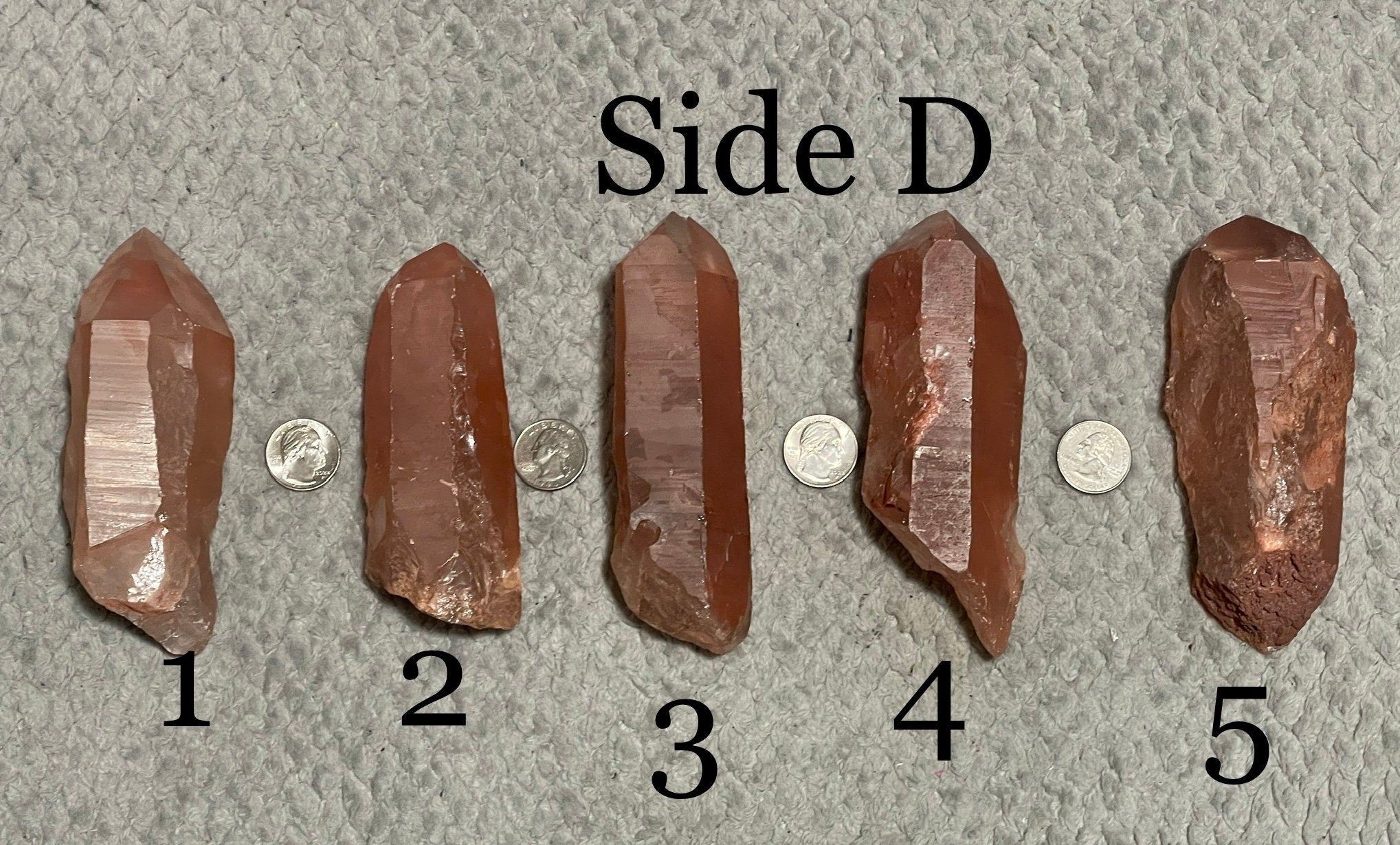 Scarlet Temple Lemurian Quartz Point from Minas Gerais, Brazil