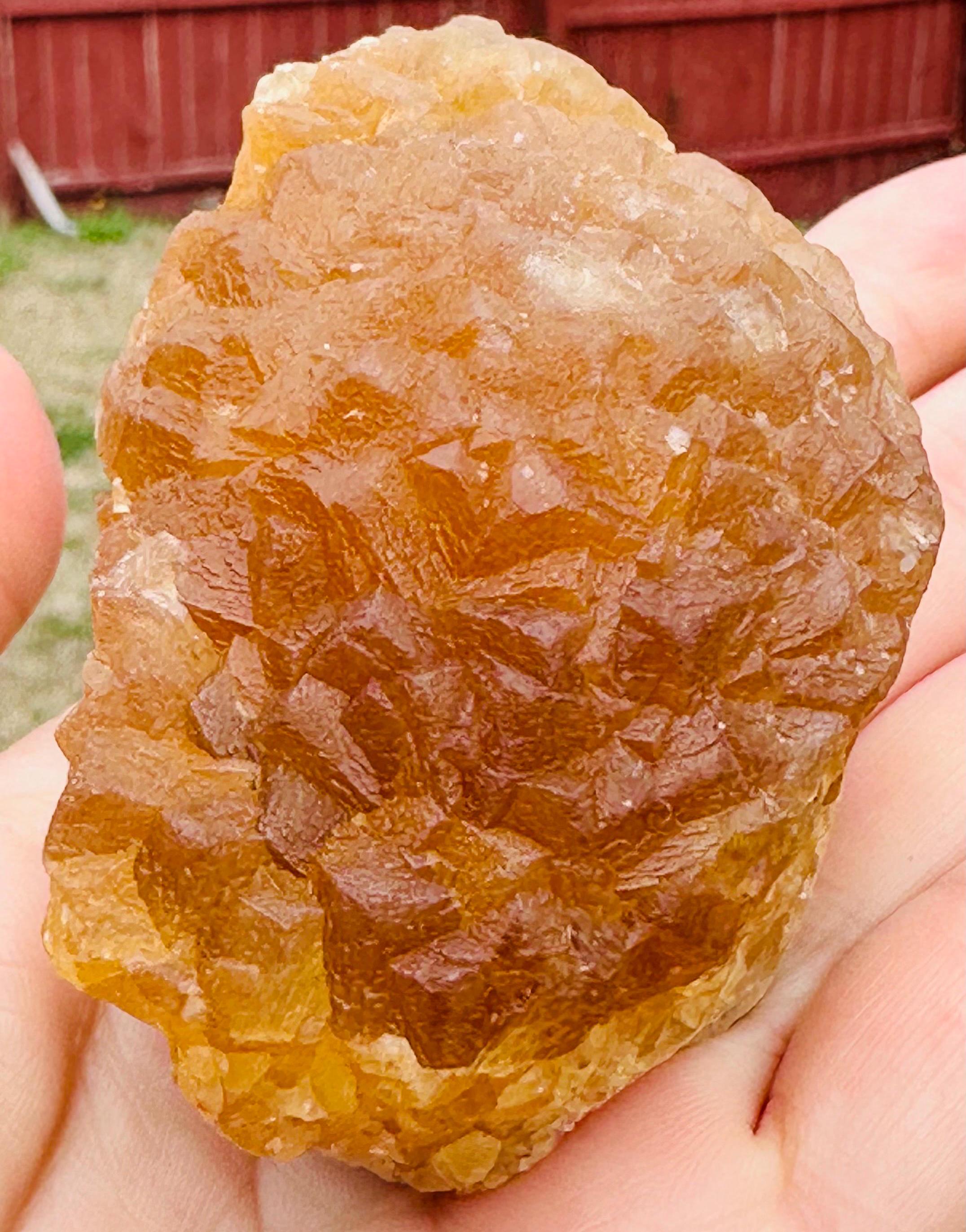 300 Grams Rich color Botroydal / Bubble Yellow Fluorite from China