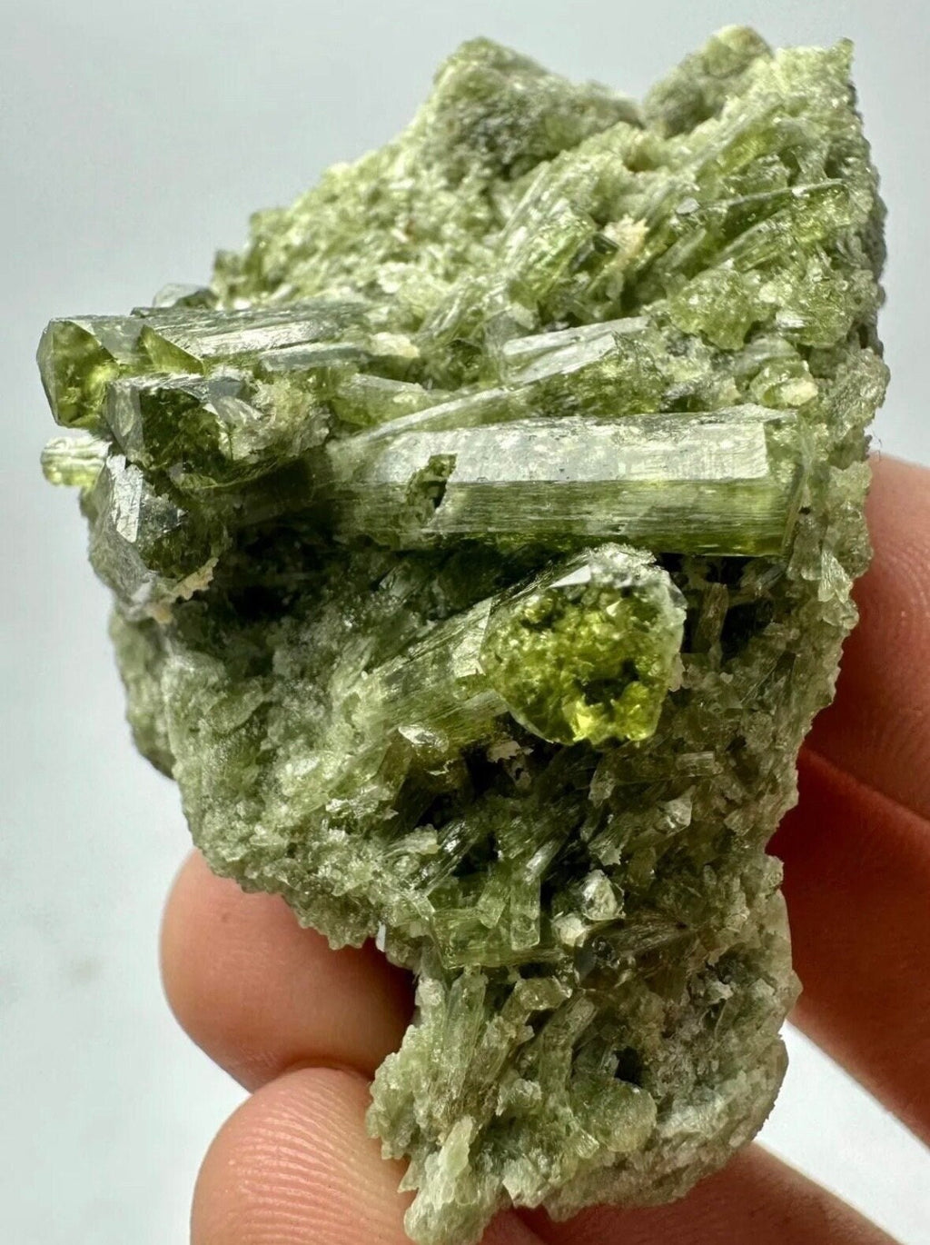 65 Grams (325 cts) very rare Green Tashmarine Diopside Crystals Cluster from Afghanistan.