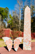 Petal Agate AKA Cotton Candy Butterfly & Tower Set — Drusy‑Kissed Beauty from Mexico