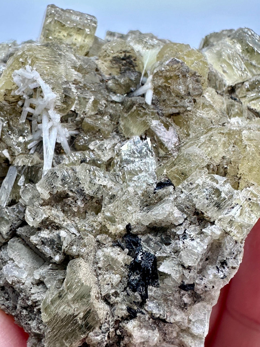 126 Grams Yellow Apatite in Matrix Specimen from Imilchil, Morocco