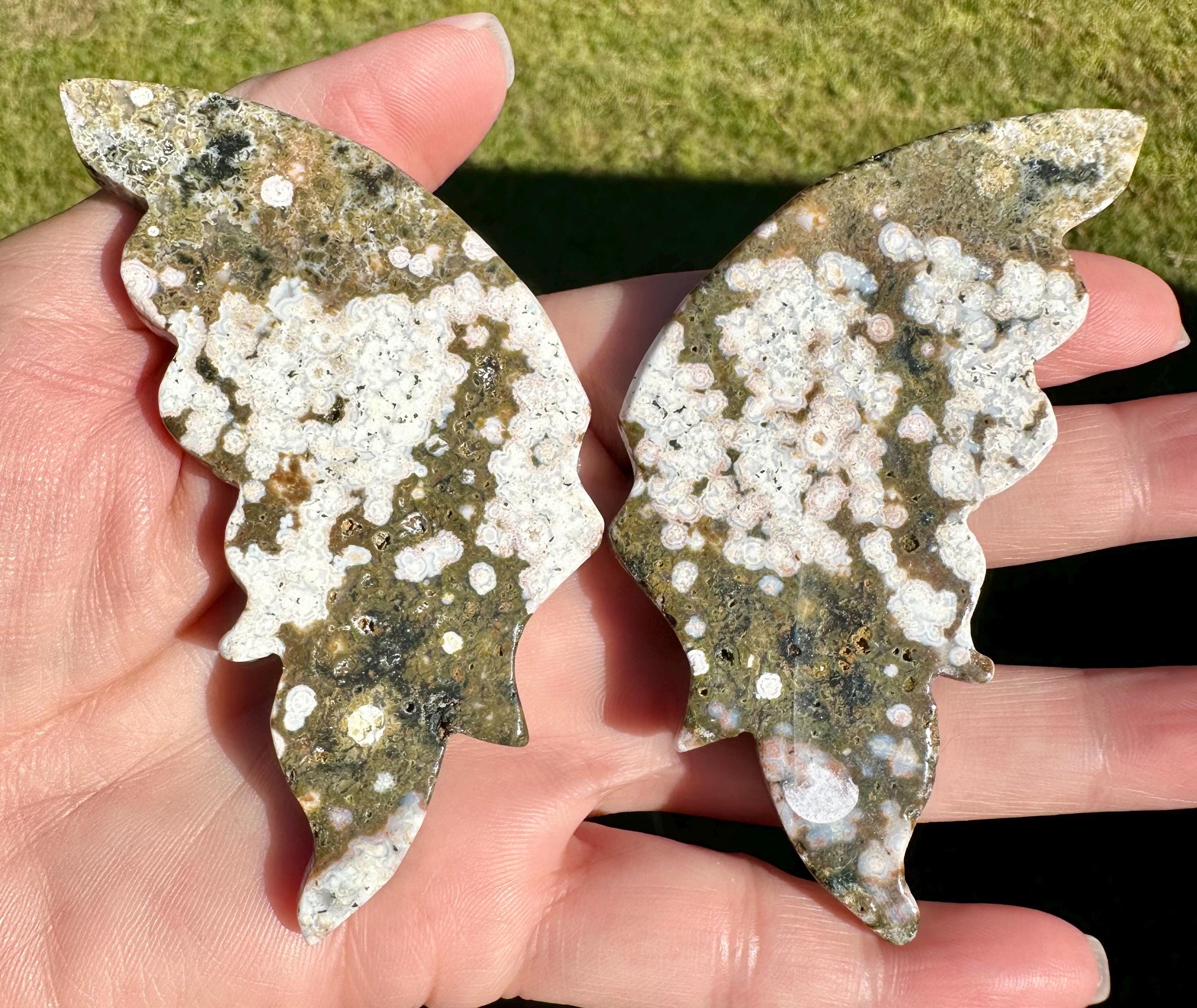 Orbicular Ocean Jasper Butterfly & Tower Set