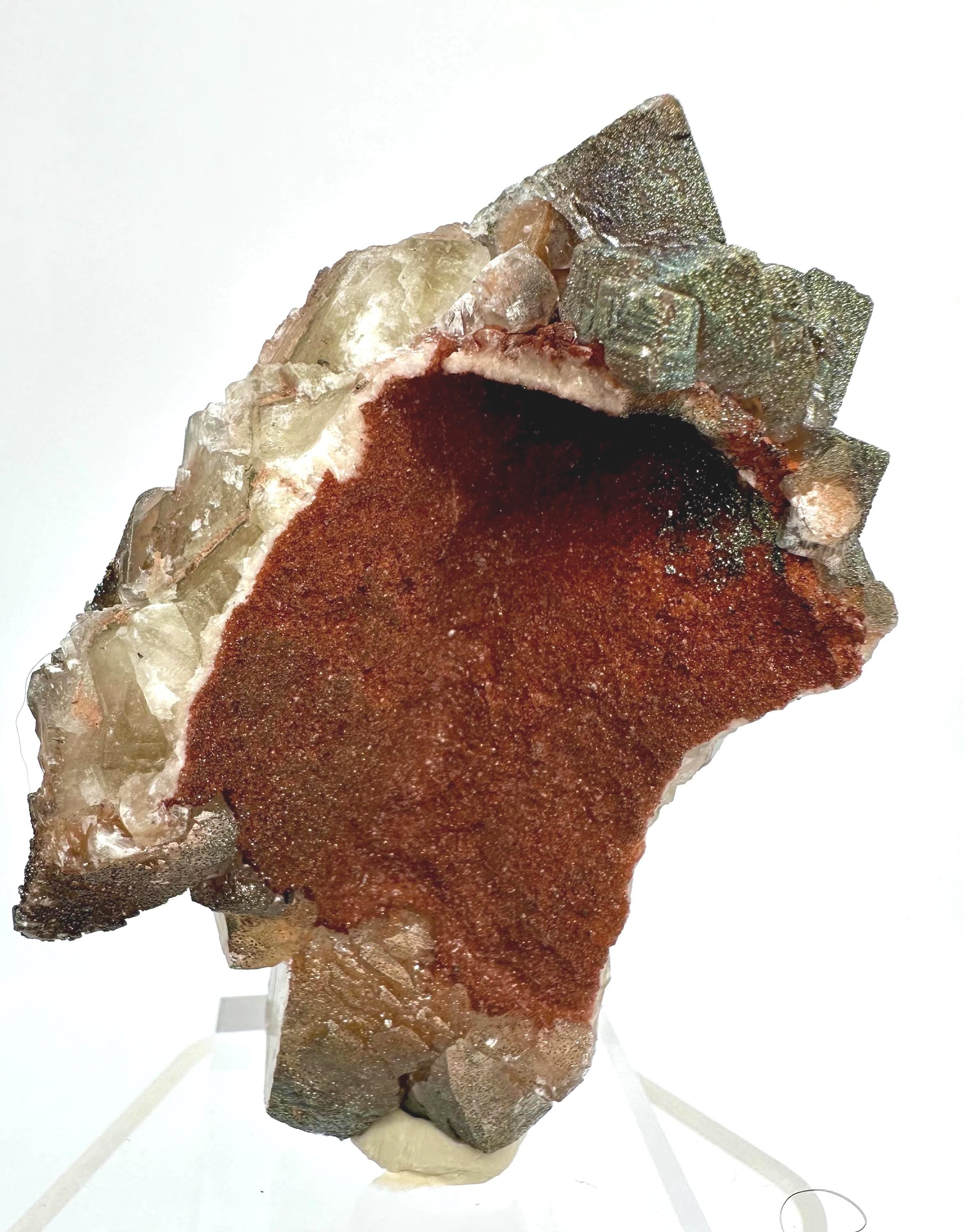 111 Grams Rare Calcite with Multi-Colored Chalcopyrite and Pyrite from Daye, HuBei