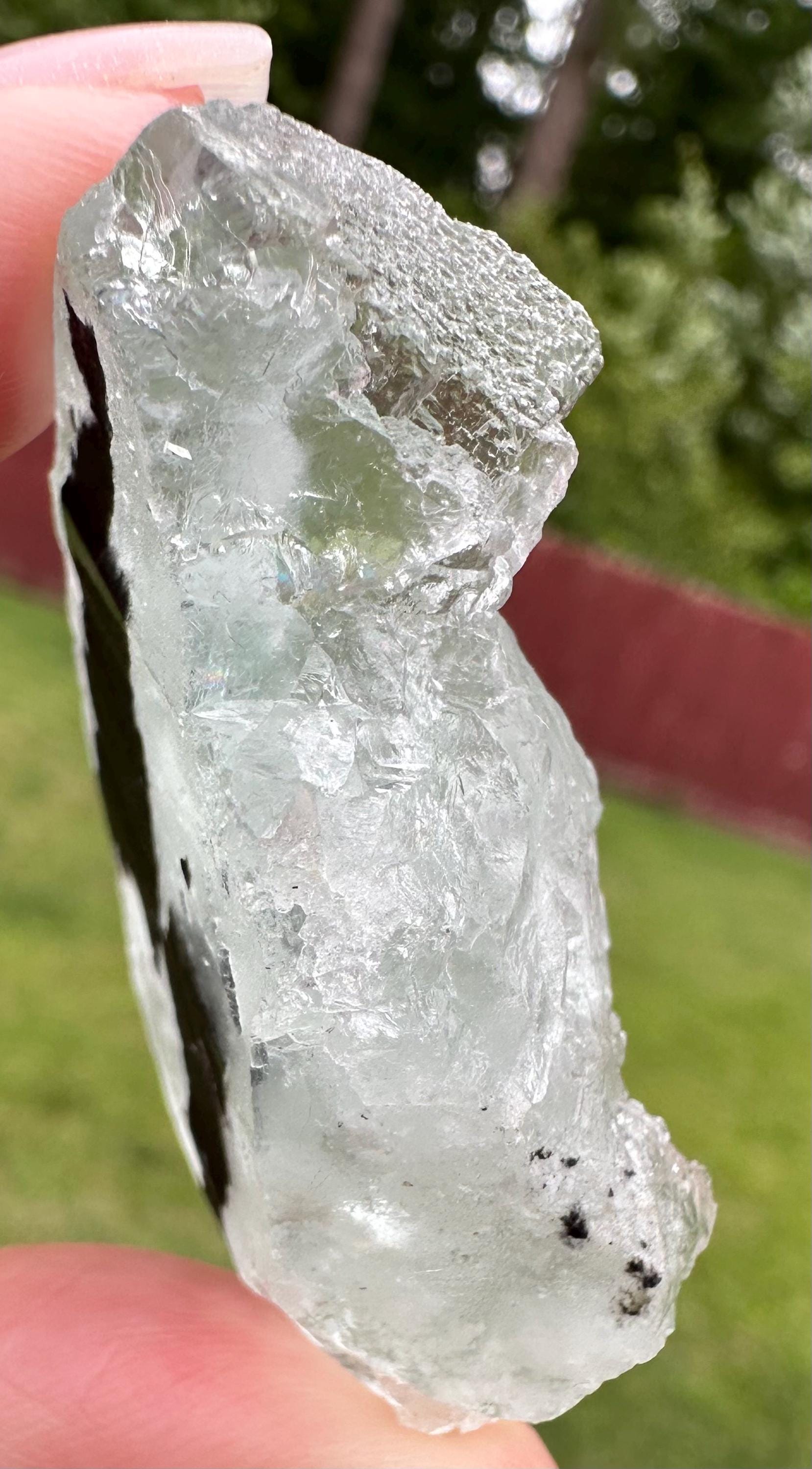 43 Grams Gentle Growth Translucent Light Green Cubic Fluorite Mini Cluster: Heart Healer and Focus Stone Embrace