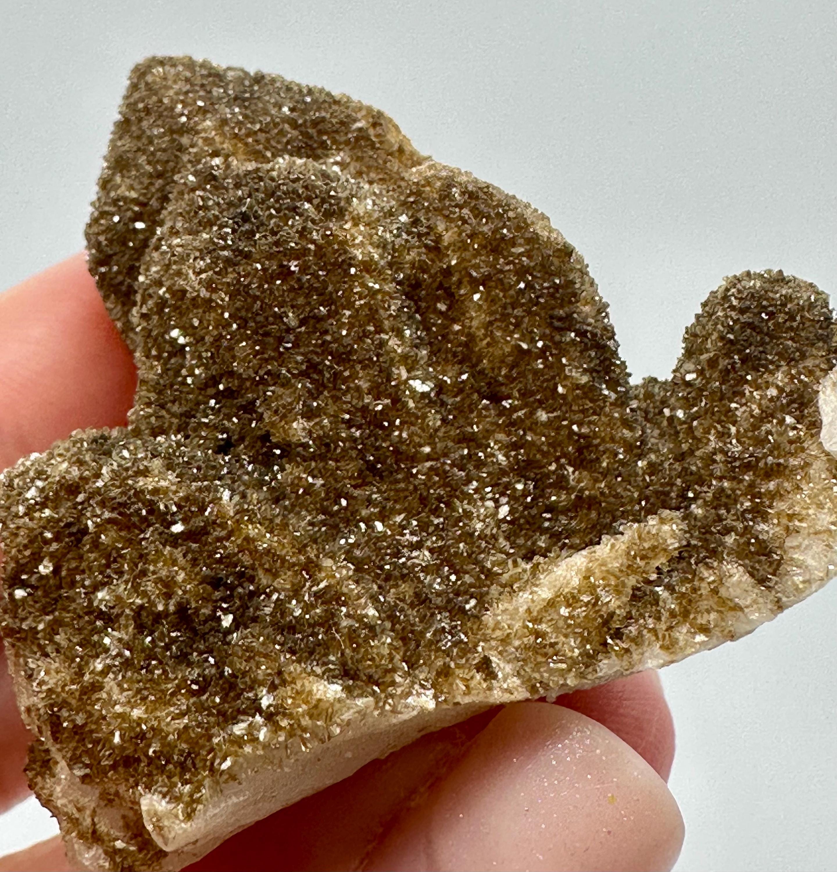 72 Grams Milky Quartz with Sparkling Drusy Veil from Brazil