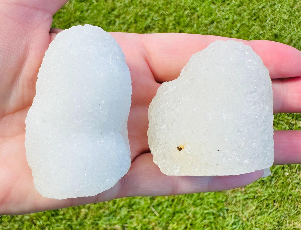 Self-Standing White Chalcedony Stalactite from Morocco