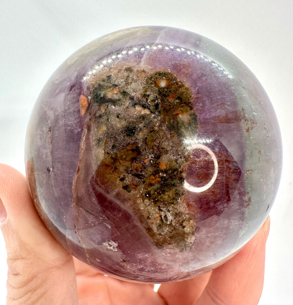 Purple Fluorite Root Sphere with Point Set from Hunan, Fujian Province in China