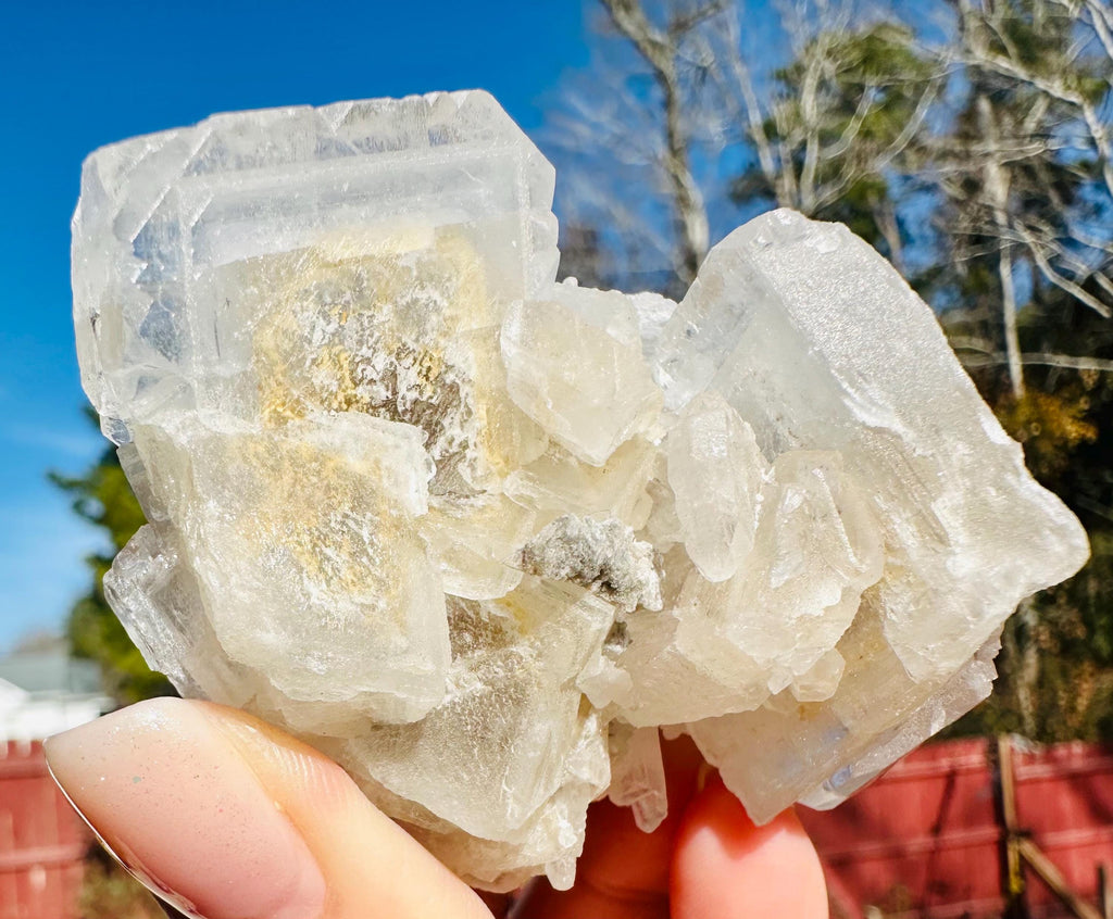 Your Choice of Clear Tabular Barite Cluster with Double Phantoms — Wensleydale, Yorkshire, England