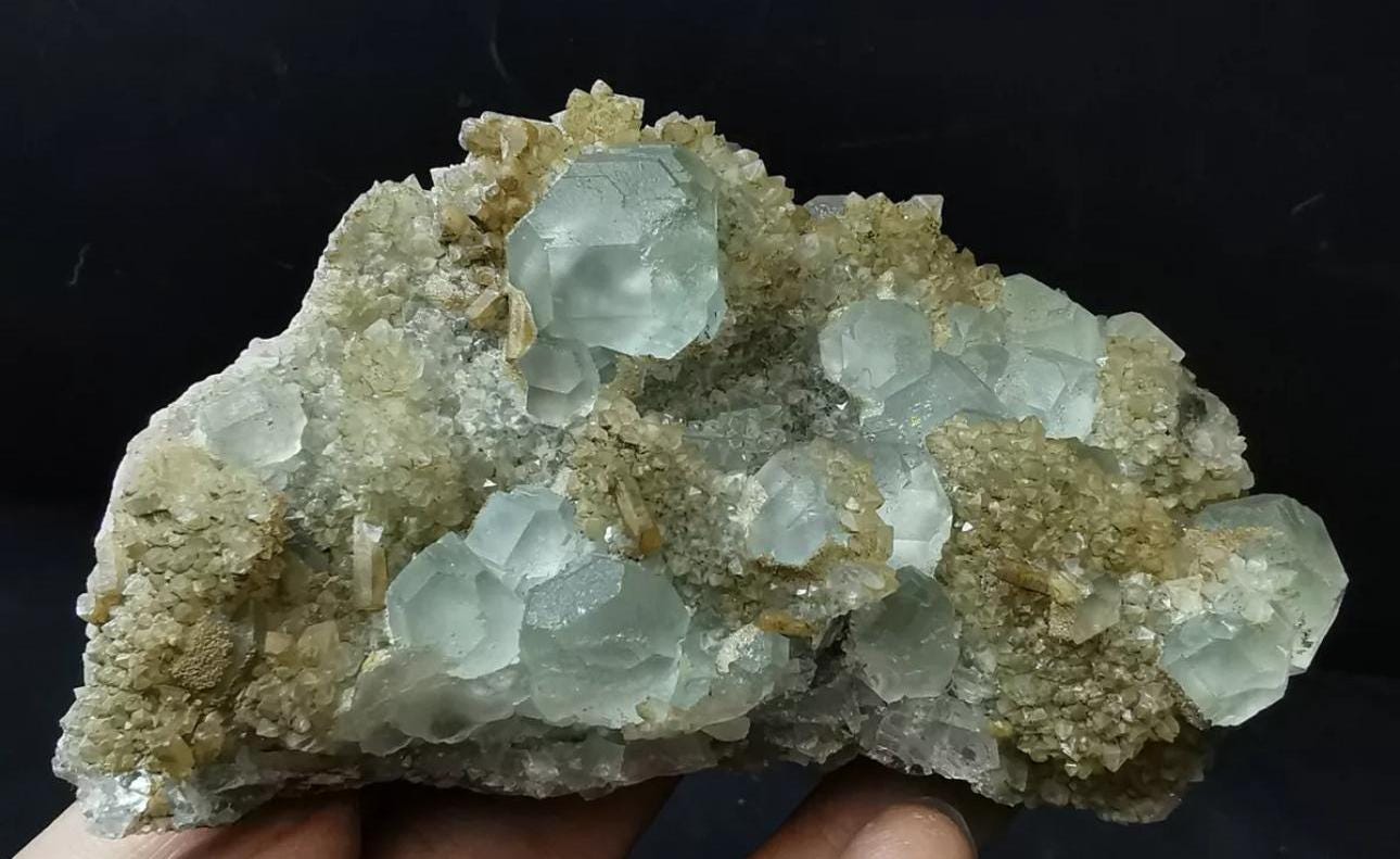 219 Grams Natural Transparent Green Spherical Fluorite Specimen from Xianghualing