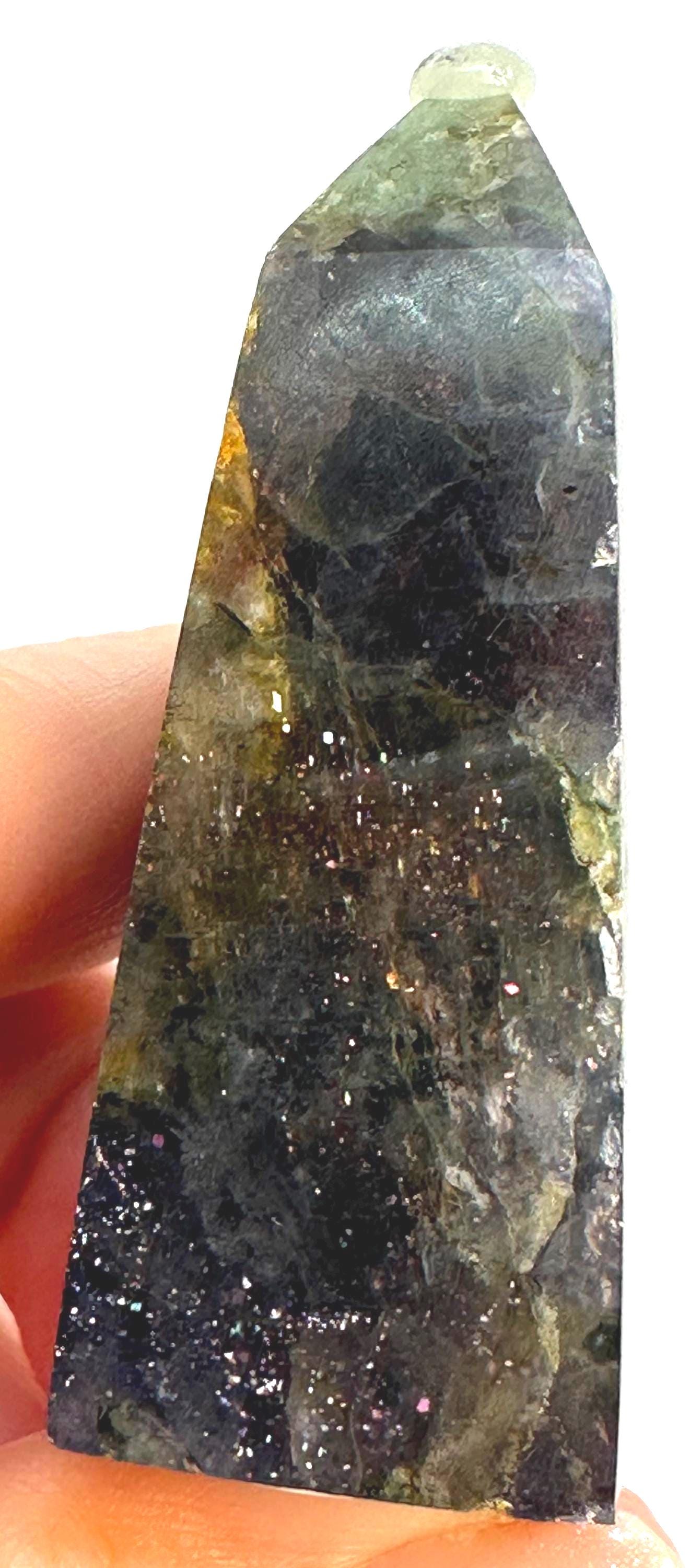 Bloodshot Iolite Tower Set Sourced From Madagascar