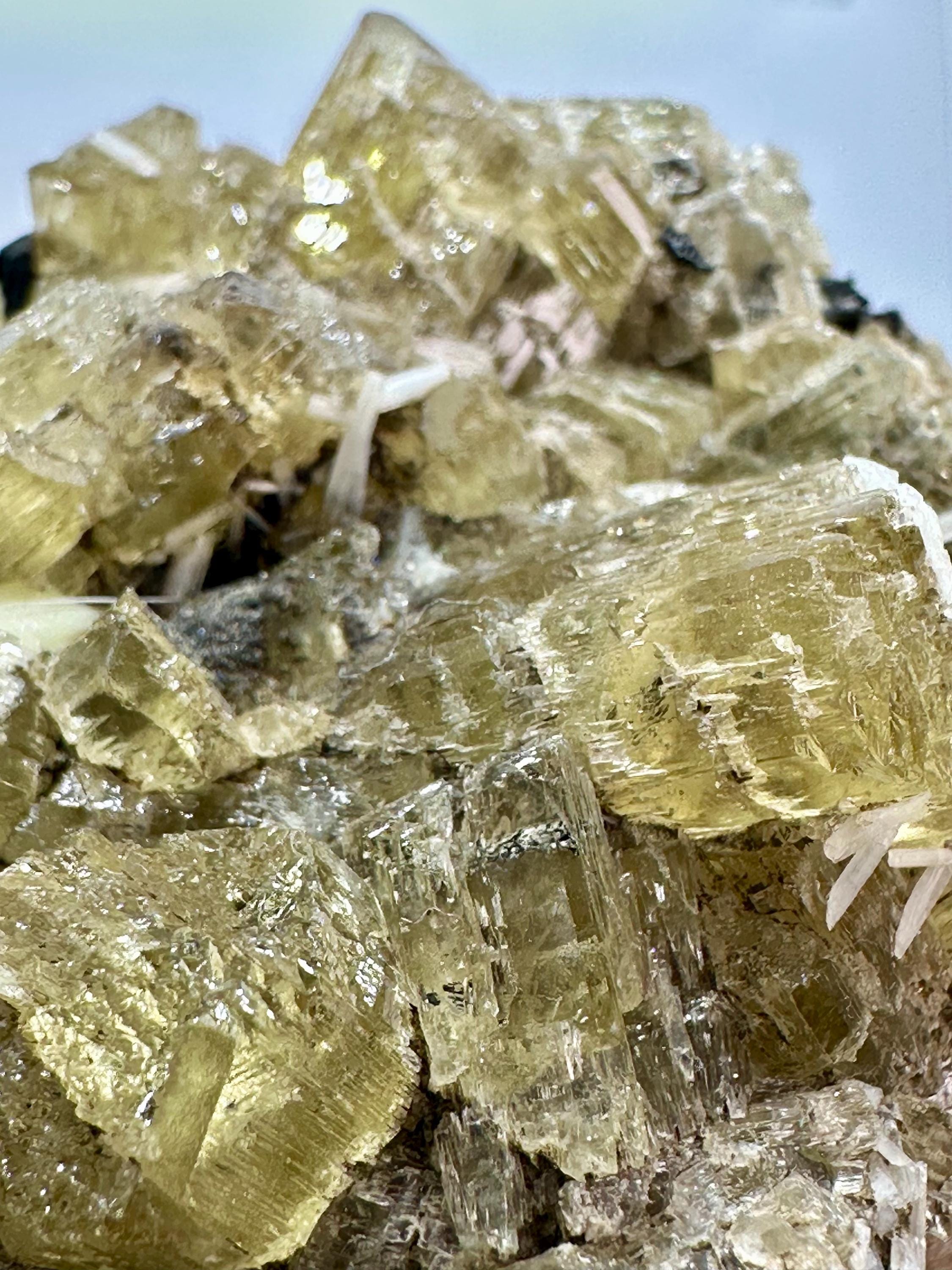 126 Grams Yellow Apatite in Matrix Specimen from Imilchil, Morocco