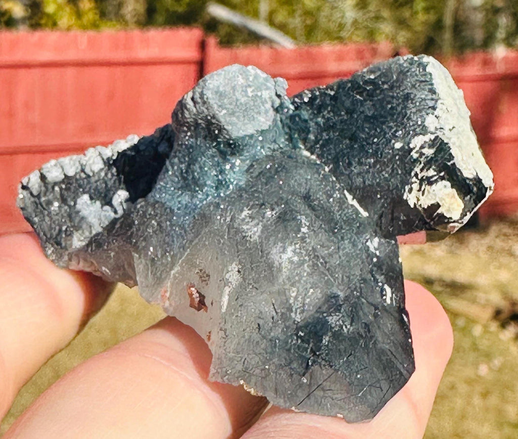 50 Grams of Blue / Black Riebeckite included Quartz From Pakistan