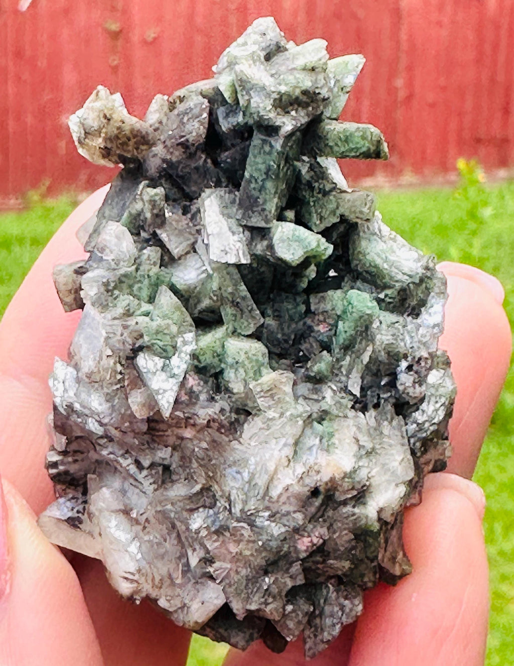 67 Grams Collectors Must have rare Sparkly Forrest Green Marshy Apophyllite from India