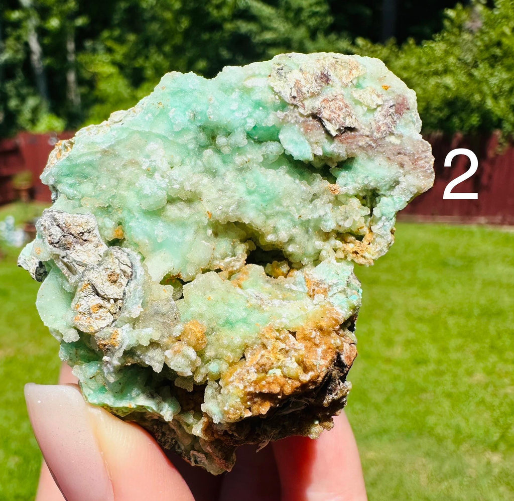 Minty Dream: Raw Druzy Chrysoprase in Matrix – Sparkling Natural Beauty & Heart Healing!