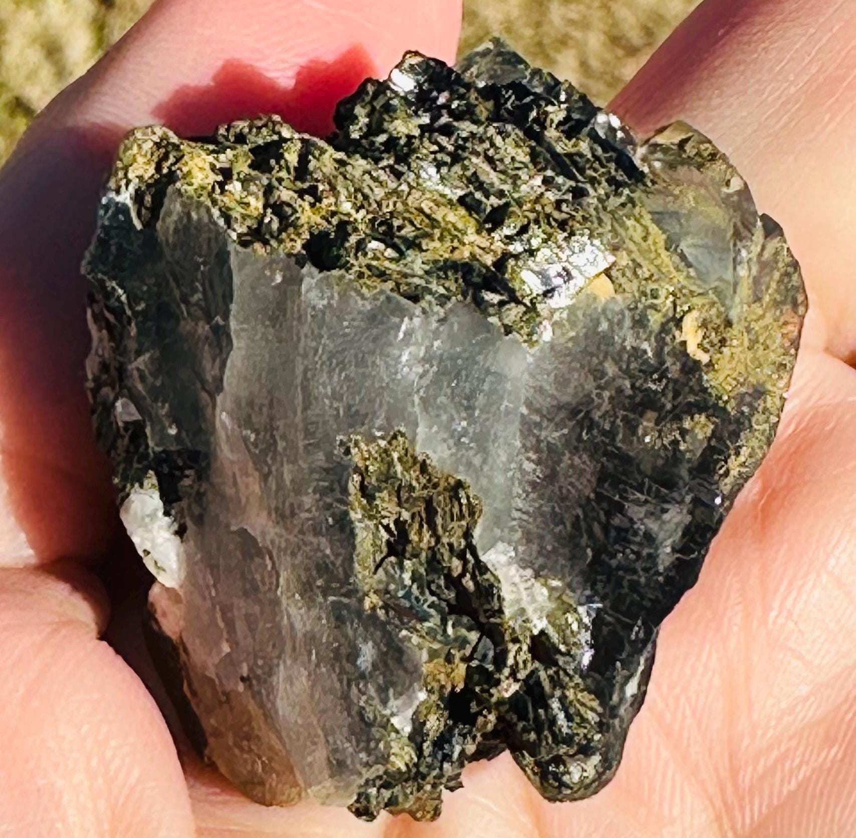 45 Grams DT Blue Riebeckite included Quartz From Pakistan