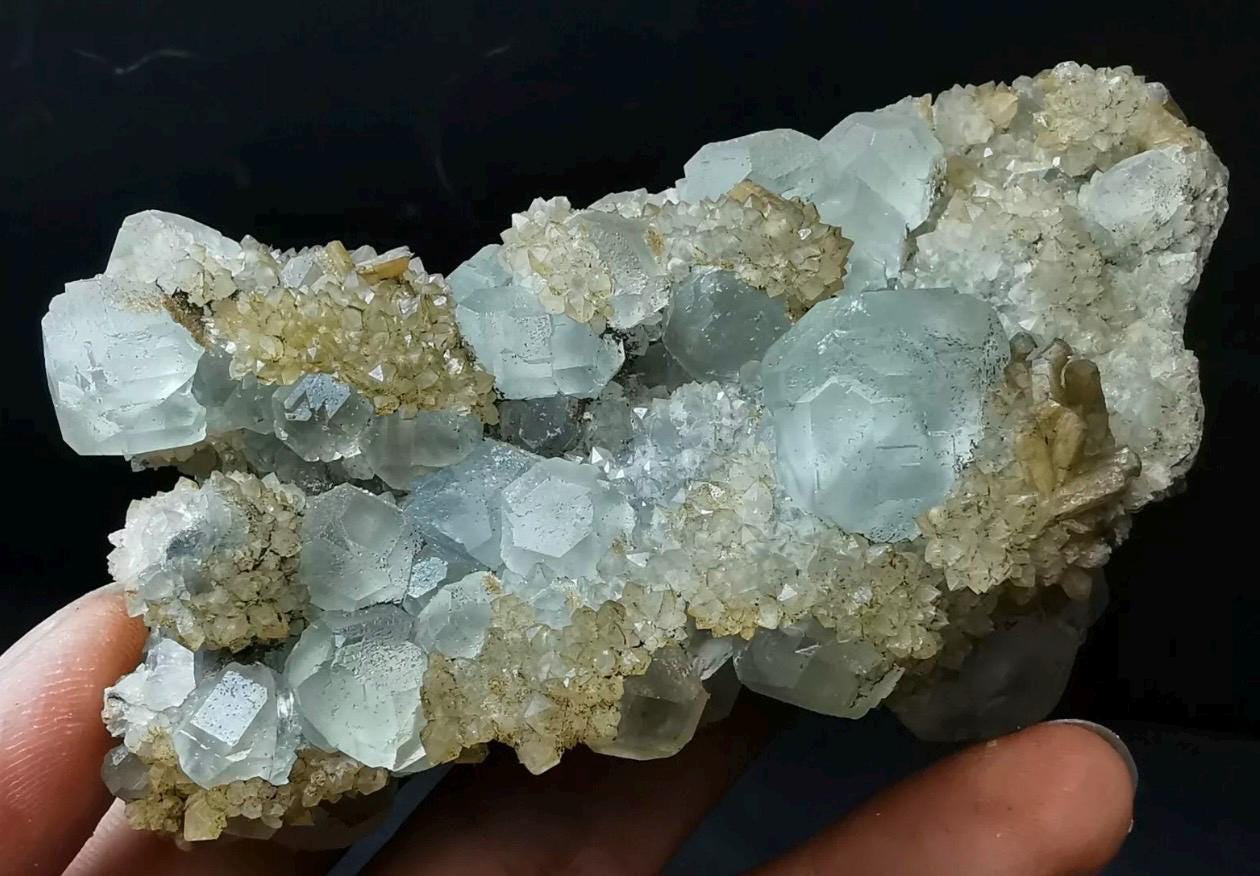 219 Grams Natural Transparent Green Spherical Fluorite Specimen from Xianghualing