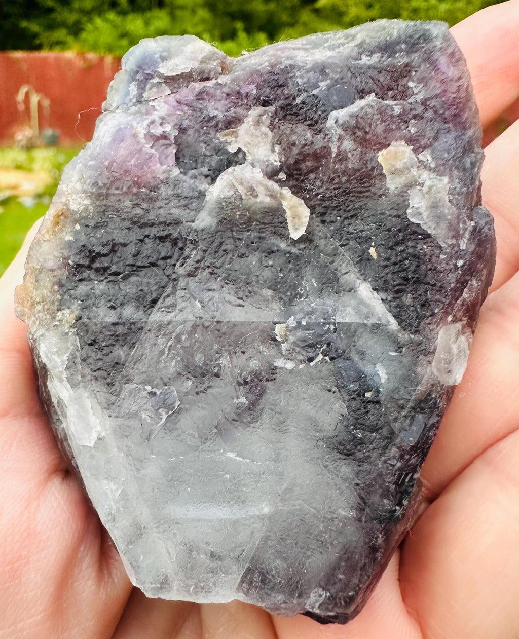 158 Grams Self Standing Beautiful Purple Fluorite with an Impressive Phantom