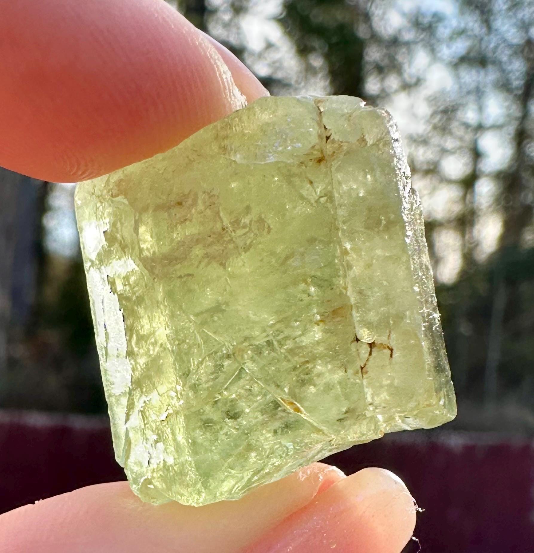 19 Grams Transparent Hexagonal Heliodor from Brazil