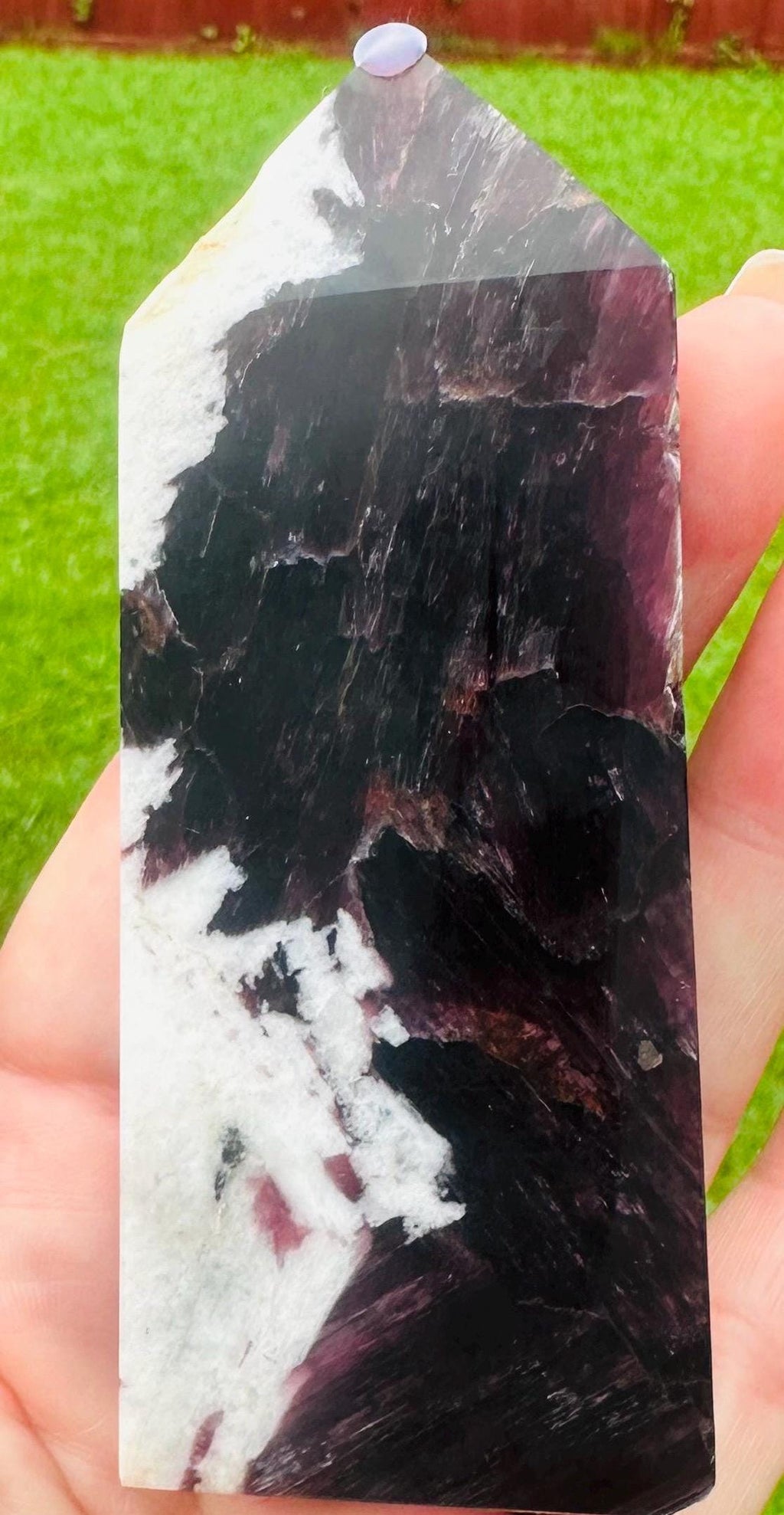 176 Grams Purple Lithium Mica in White Feldspar Tower