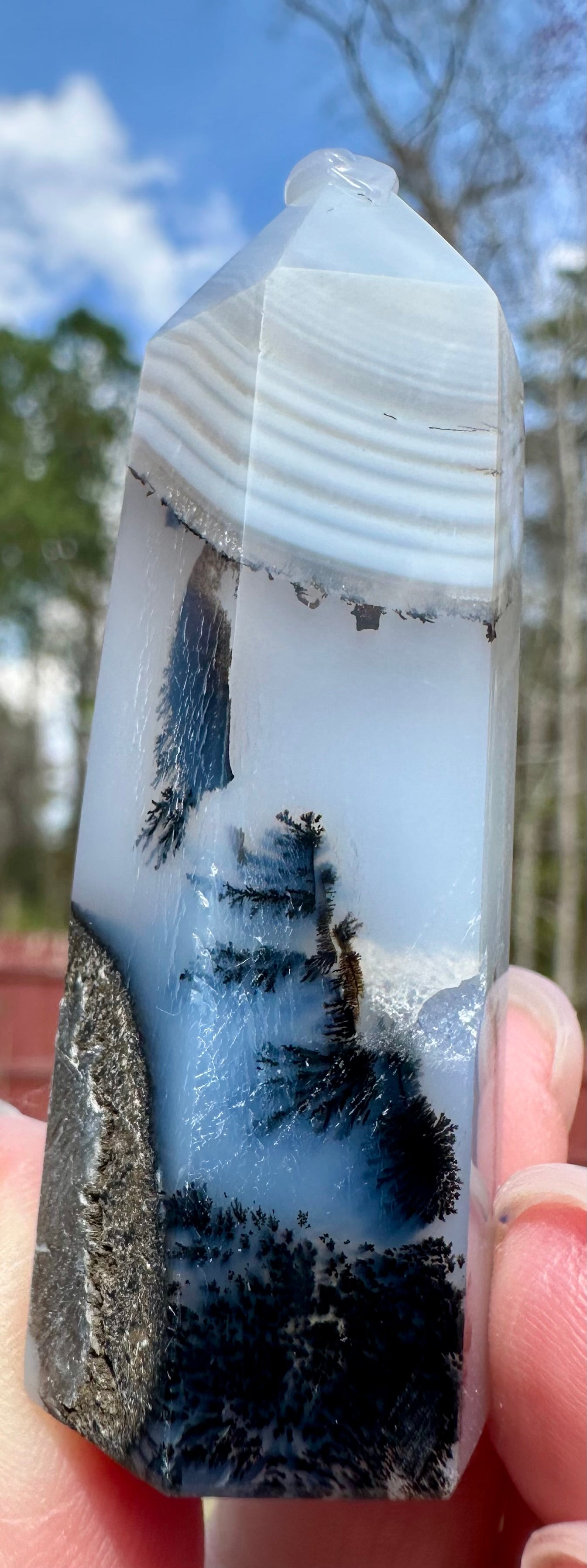 Dendritic Agate Set — Slab, Freeform & Point from Madagascar