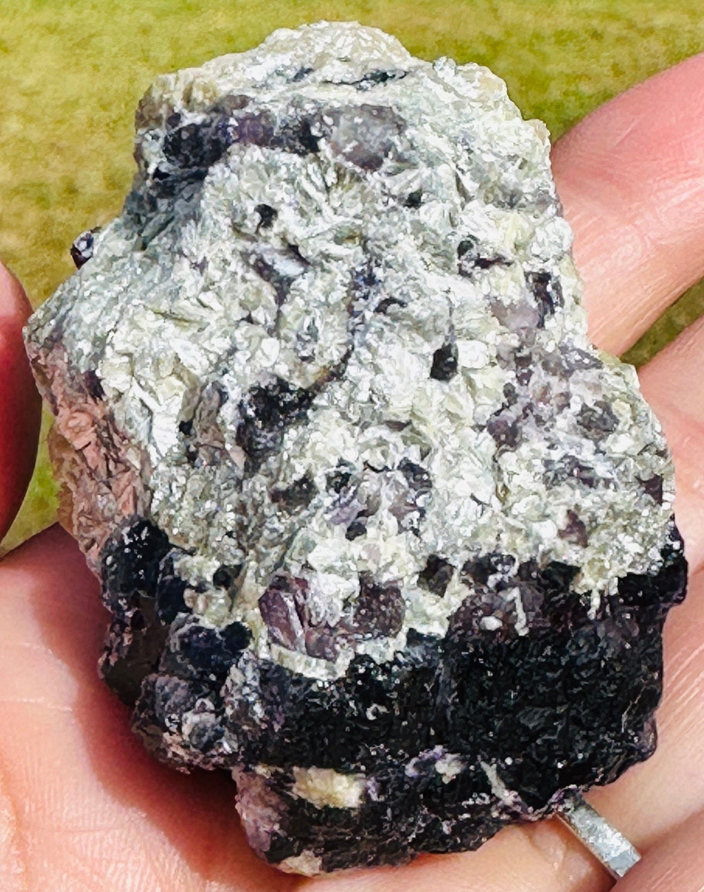 62 Grams Beautiful Unique Siderite Mini Roses in a Dark Purple Fluorite matrix from Inner Mongolia, China