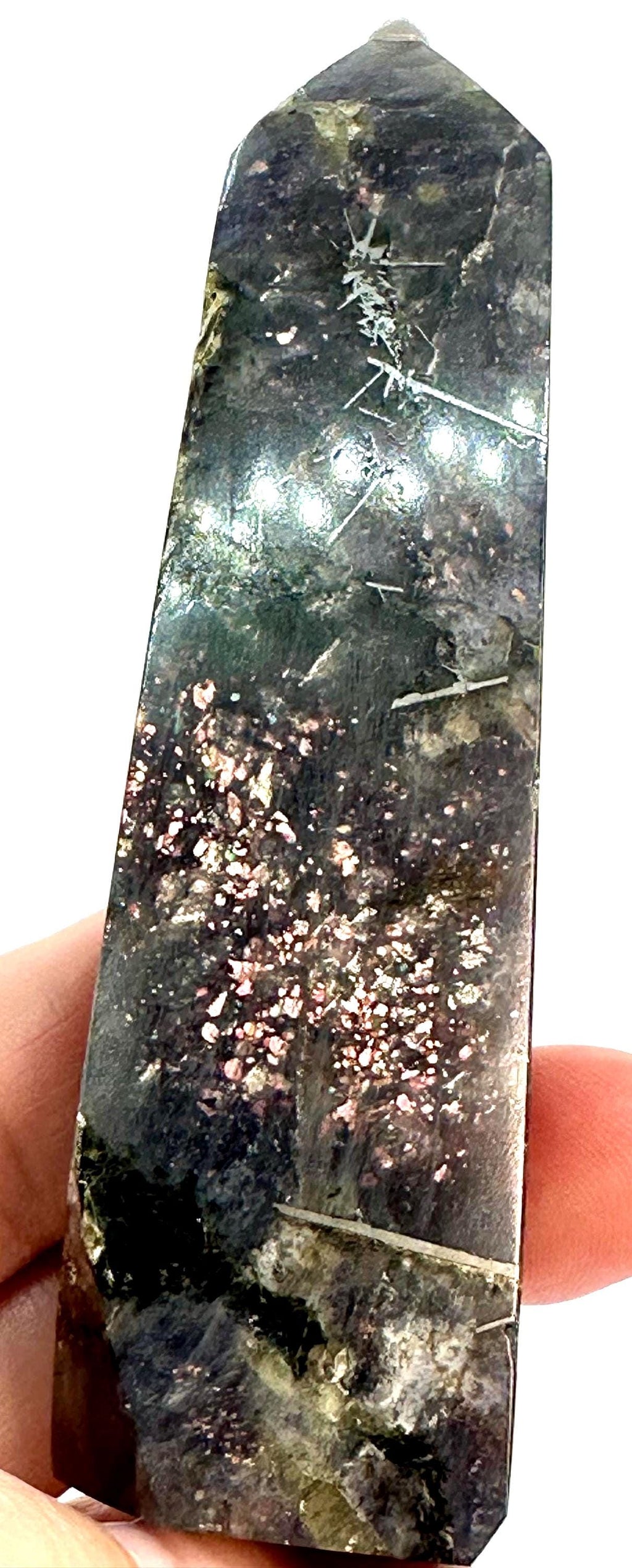 Bloodshot Iolite Tower Set Sourced From Madagascar