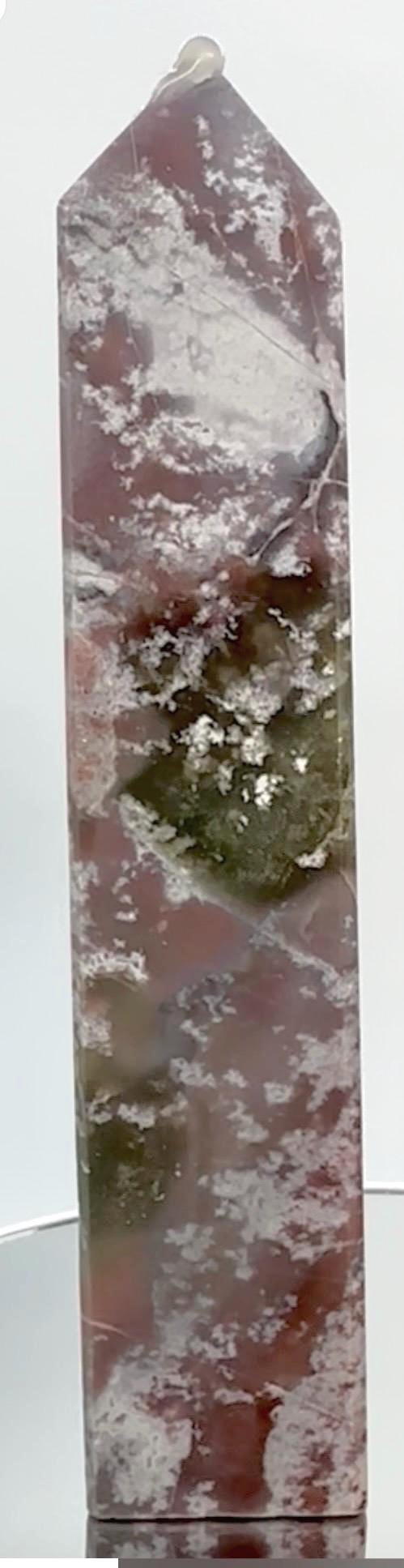 Pastel Colors Ocean Jasper Tower, Radiant Harmony from Madagascar