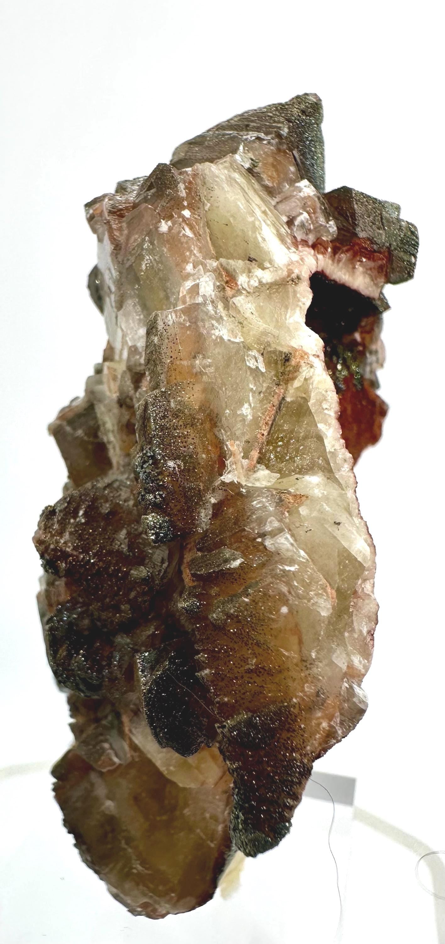 111 Grams Rare Calcite with Multi-Colored Chalcopyrite and Pyrite from Daye, HuBei