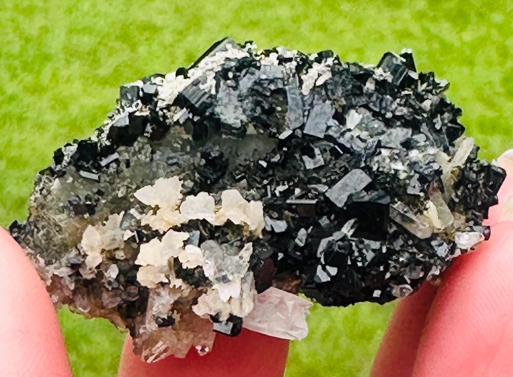 28 Grams Babingtonite on Prehnite from Qiaojia, Yunnan Province