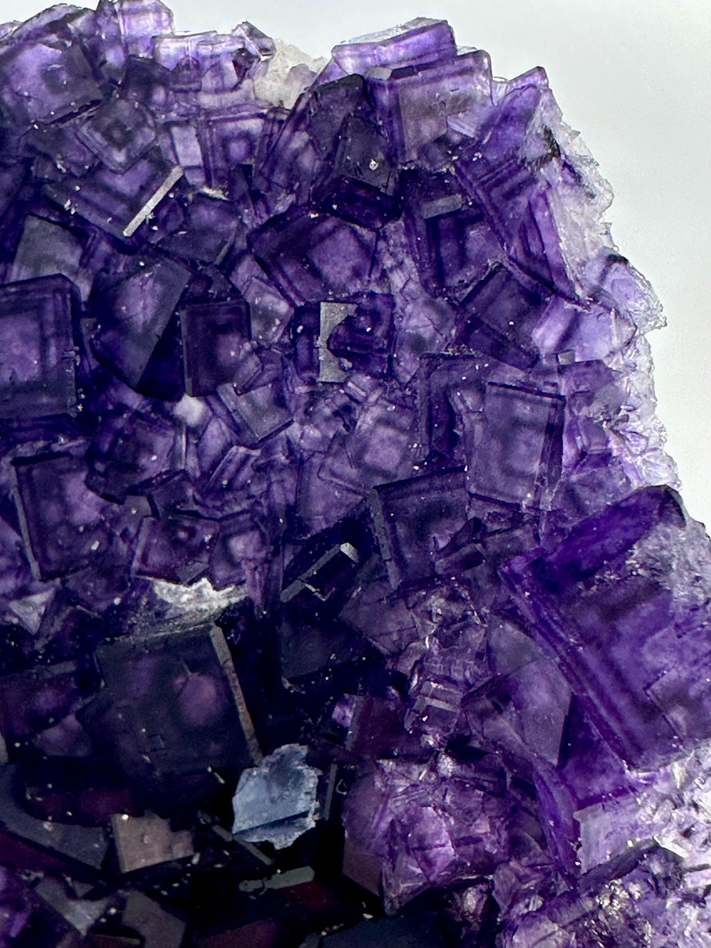 QR‑Code Purple Fluorite Specimens — Choose Your Favorite from Qinglong Mine, Guizhou, China