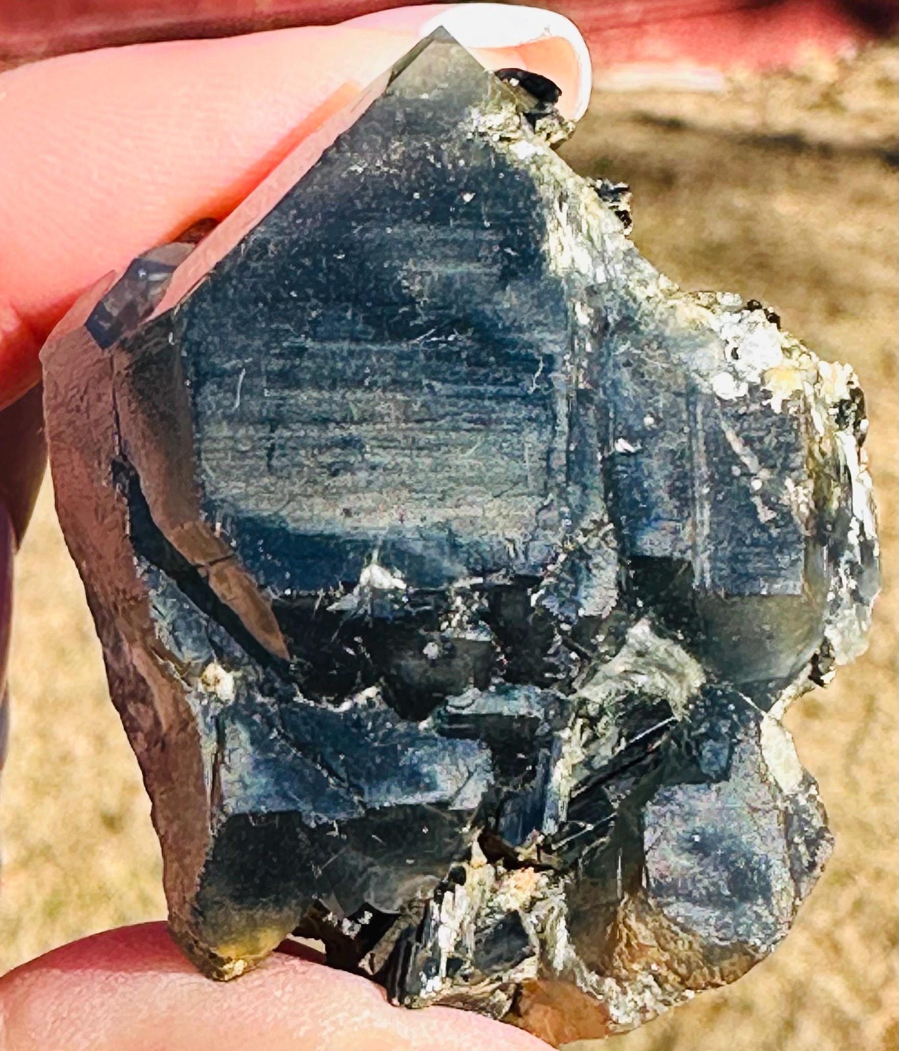 45 Grams DT Blue Riebeckite included Quartz From Pakistan