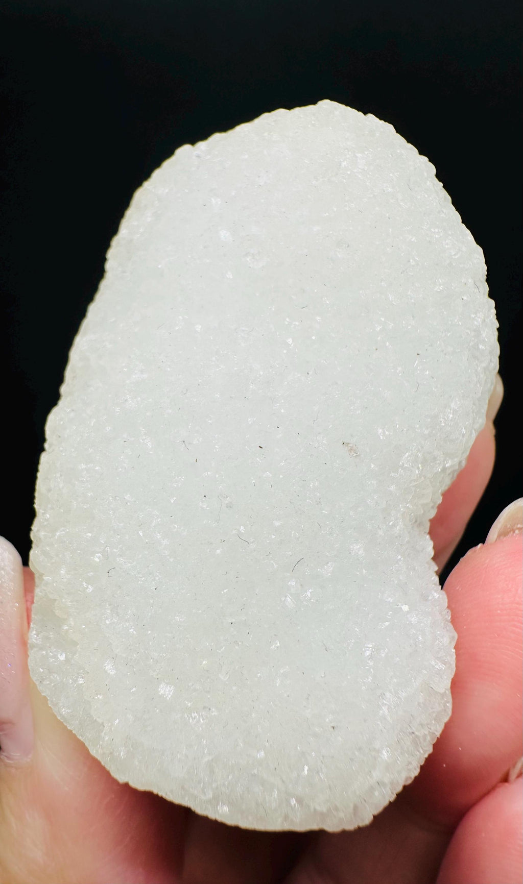 Self-Standing White Chalcedony Stalactite from Morocco