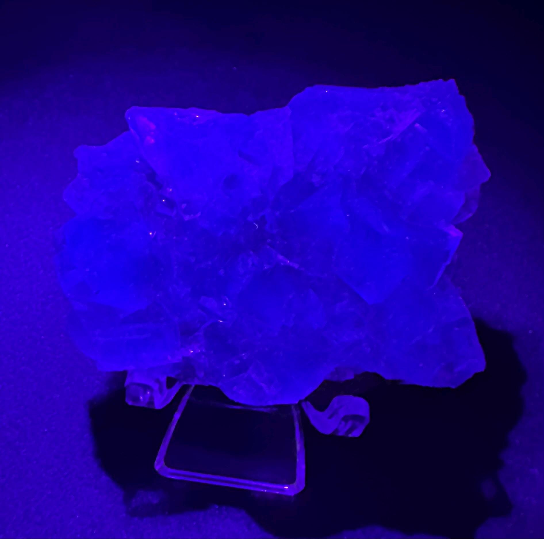 78 Grams Light Transparent Green Cubic Fluorite Mini Cluster: Heart Healer and Focus Stone Embrace