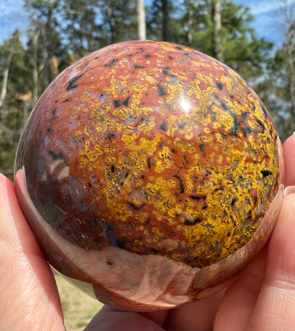 3.07" HQ Unique Pattern Ocean Jasper with a Bonus, Marovato Region, Madagascar
