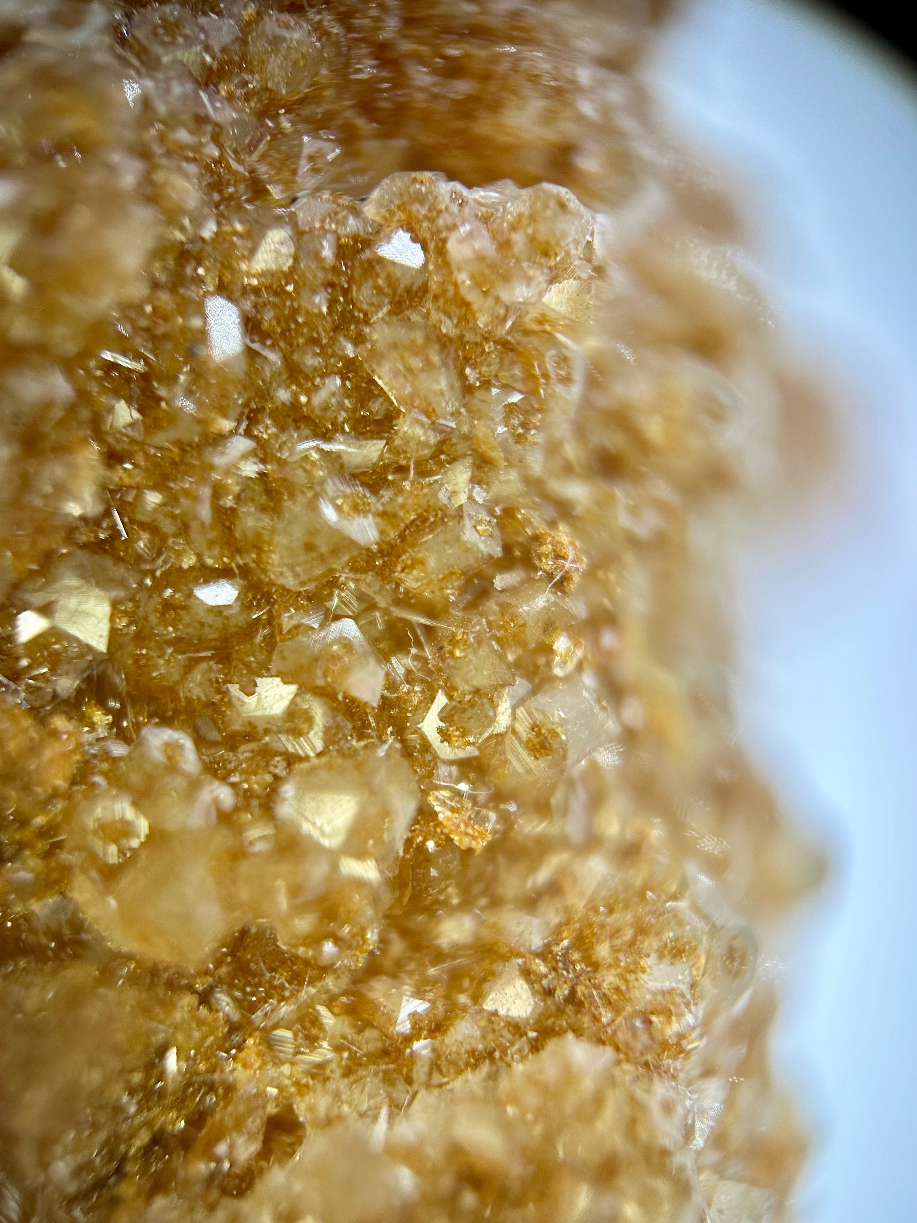 Recent Discovered Tan Micro‑Apophyllite Encrusting Quartz — Fengjiashan Mine, Hubei, China