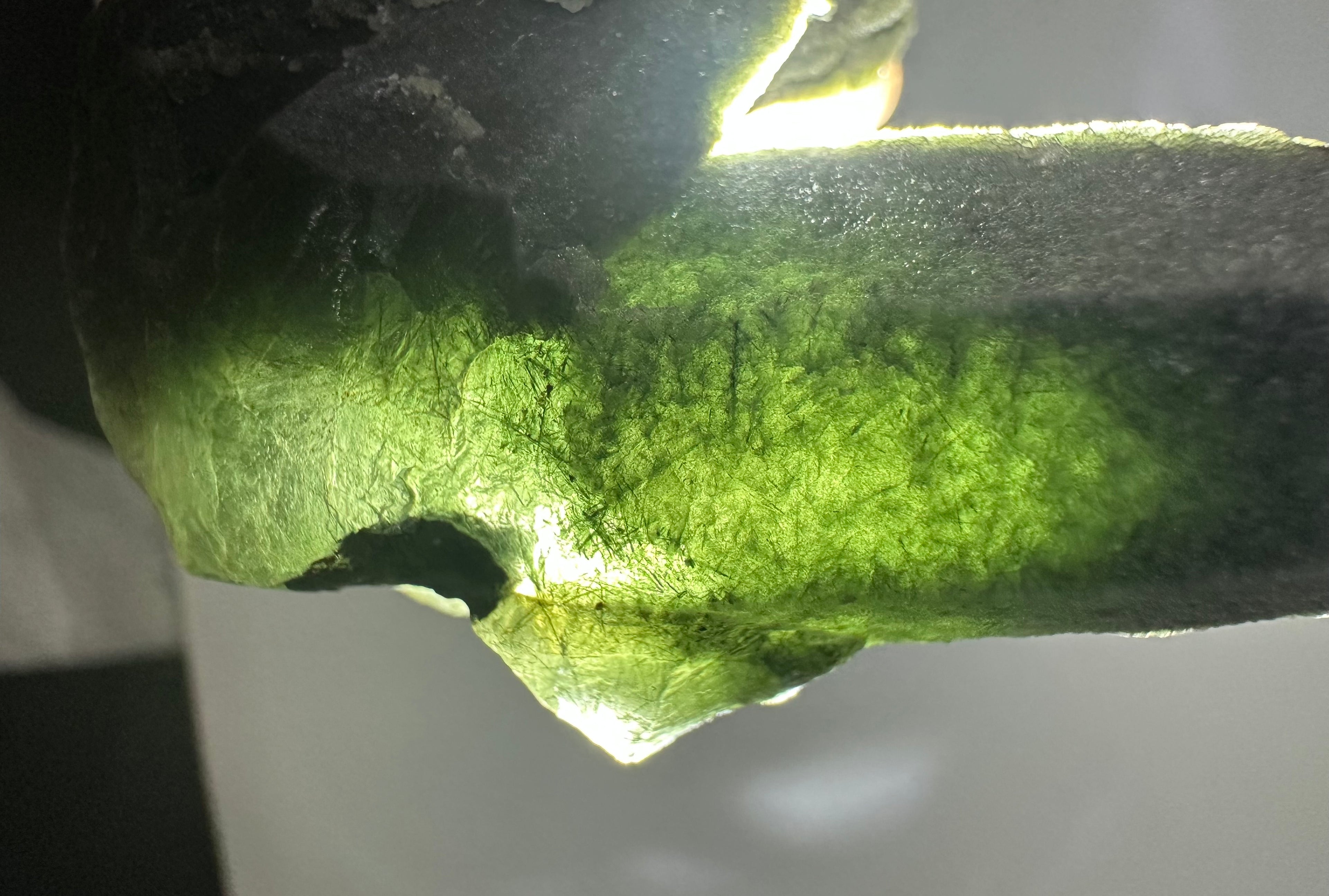 Green Actinolite Twin Point Cluster from Inner Mongolia
