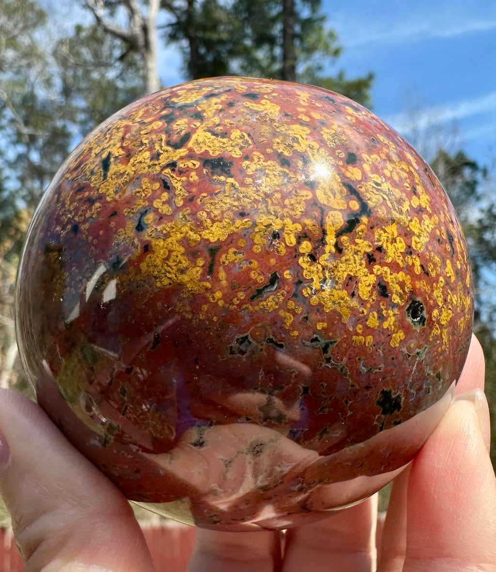 3.07" HQ Unique Pattern Ocean Jasper with a Bonus, Marovato Region, Madagascar