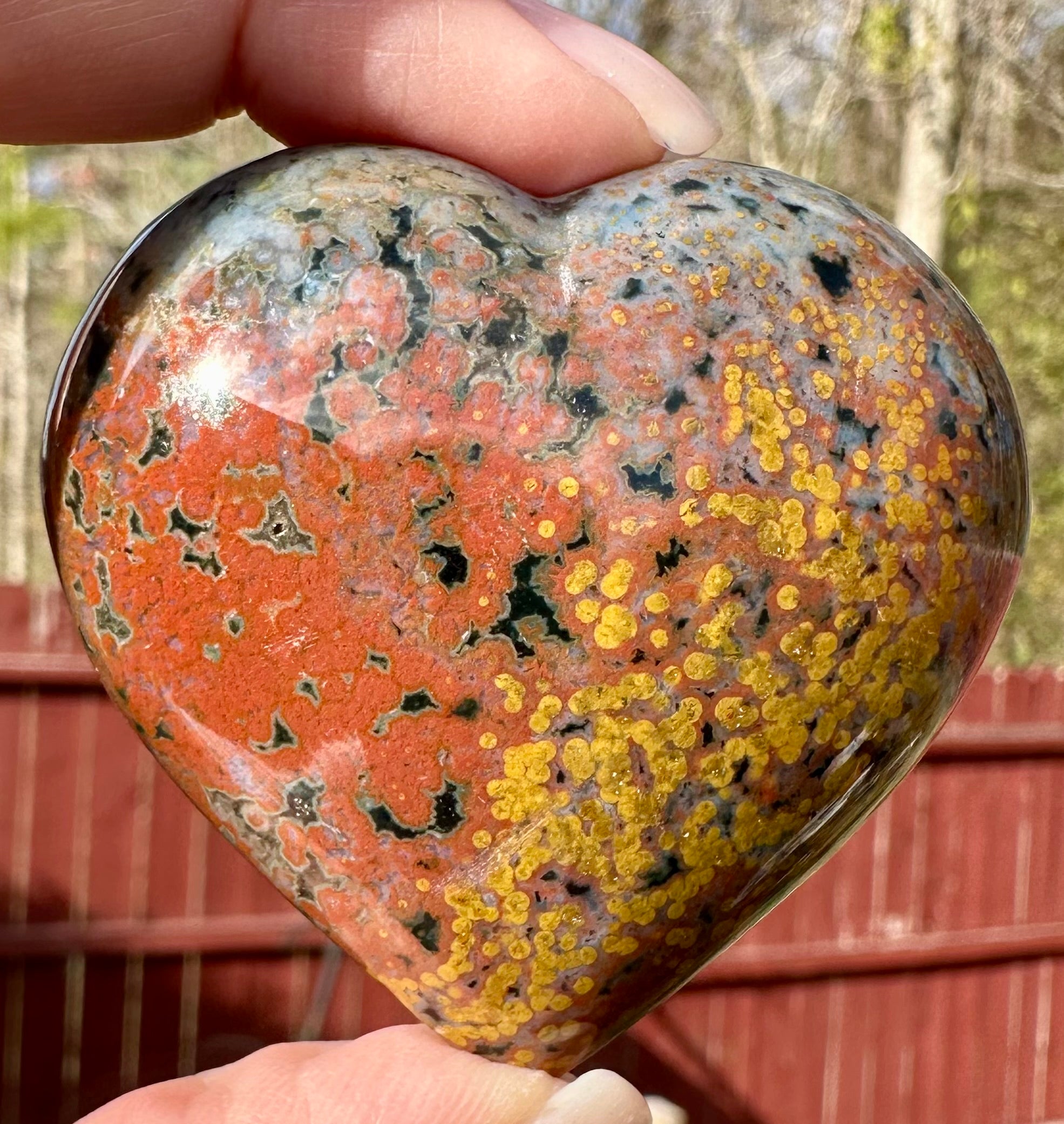 3.07" HQ Unique Pattern Ocean Jasper with a Bonus, Marovato Region, Madagascar
