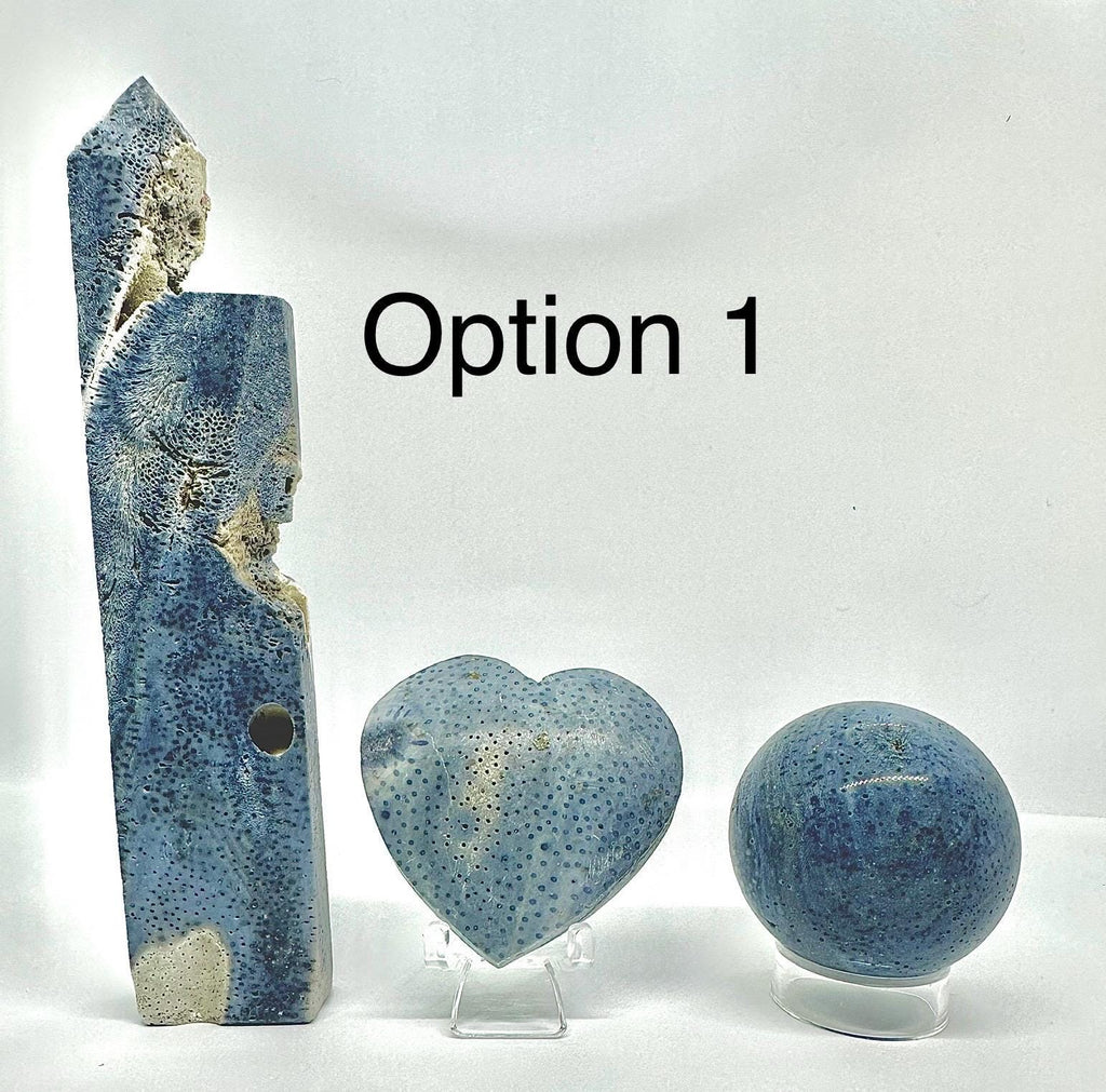 Blue Coral Crystal Set from Indonesia