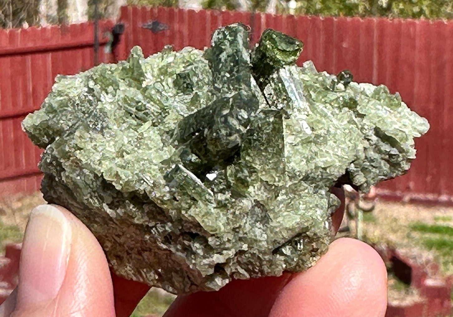 65 Grams (325 cts) very rare Green Tashmarine Diopside Crystals Cluster from Afghanistan.