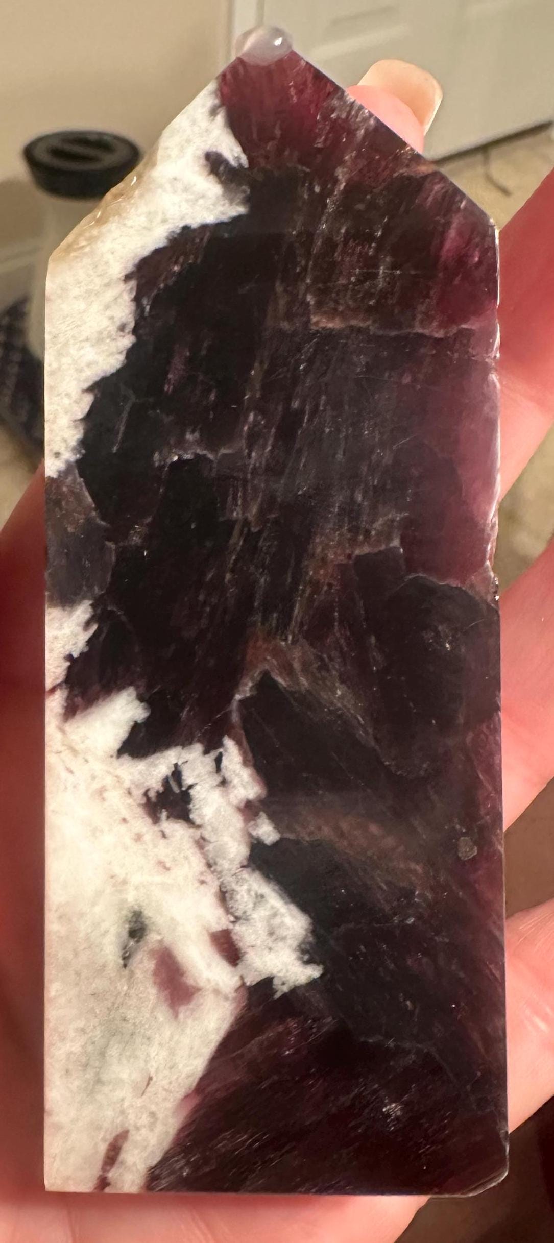 176 Grams Purple Lithium Mica in White Feldspar Tower