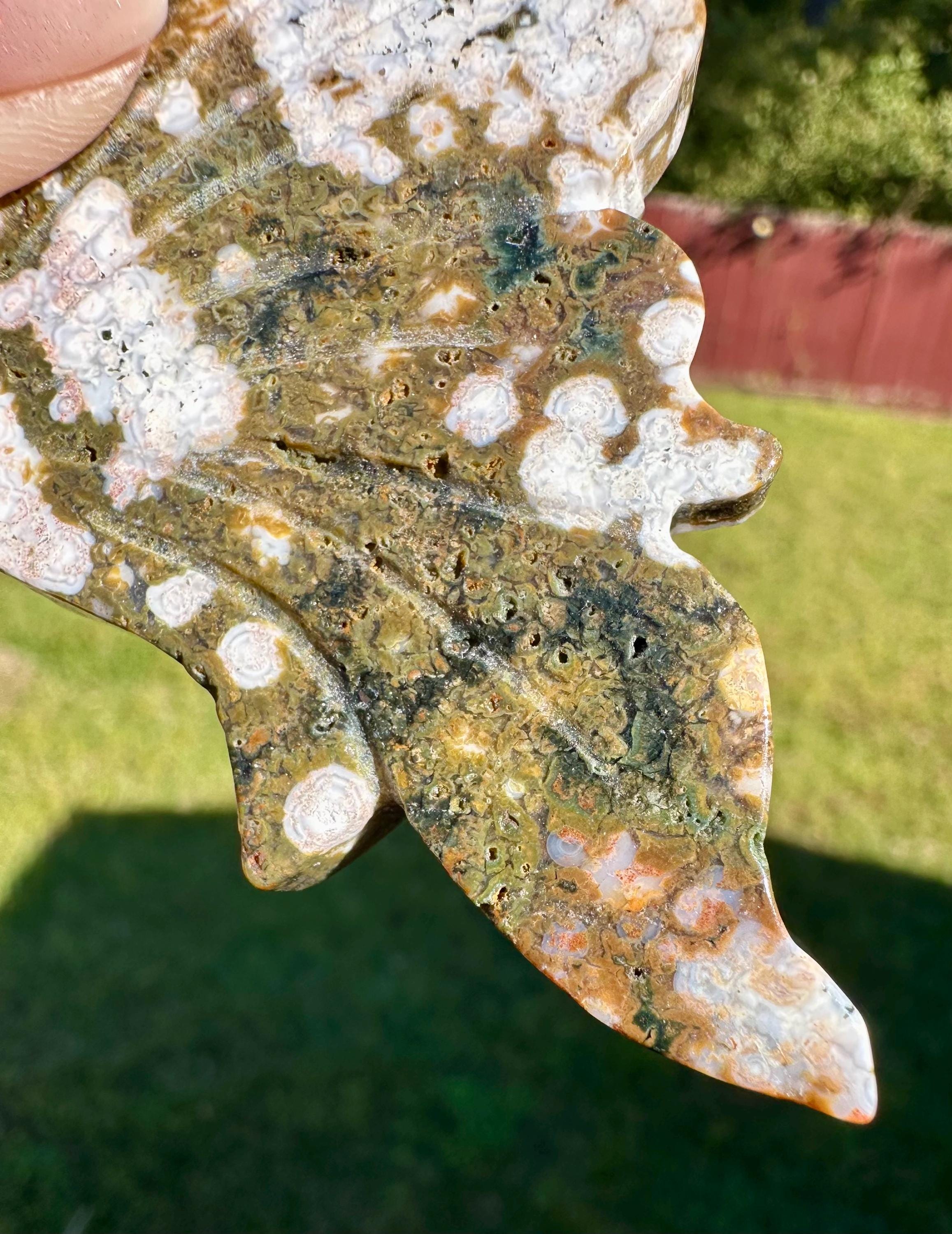 Orbicular Ocean Jasper Butterfly & Tower Set
